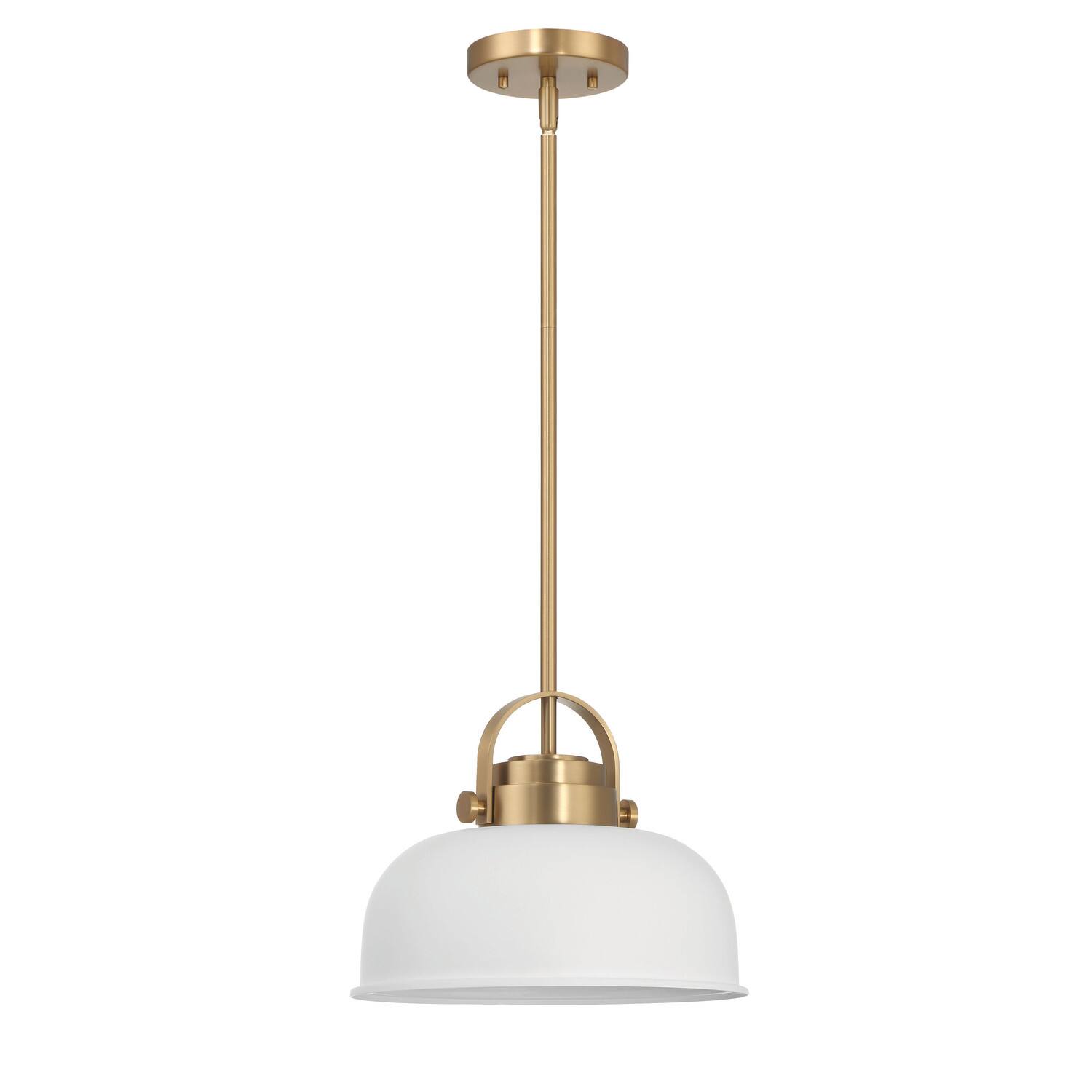 Hello Honey® Arte White & Gold Industrial Metal 2-Tone Ceiling Light
