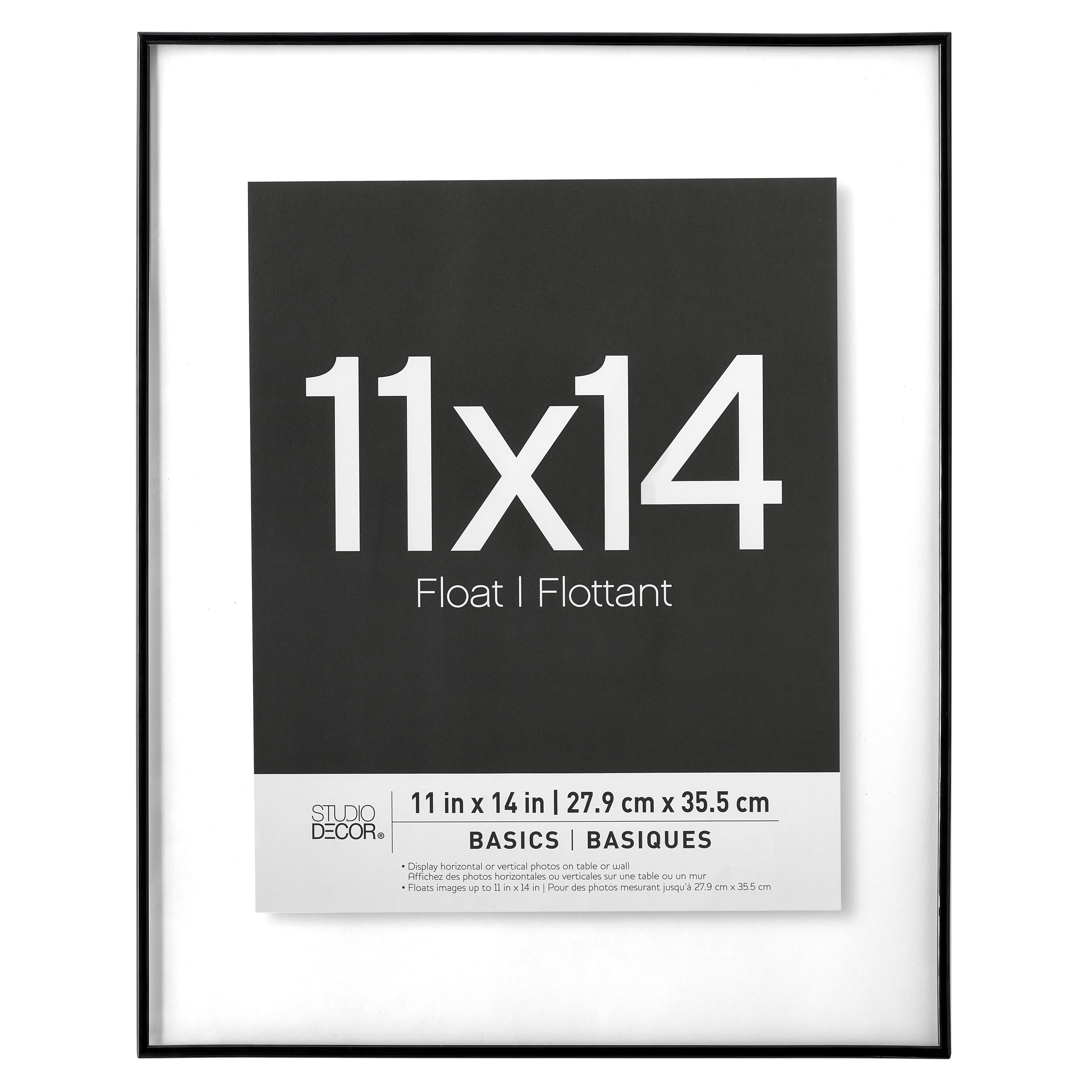 6 Pack: Black Thin 11" x 14" Float Frame, Basics by Studio Décor®