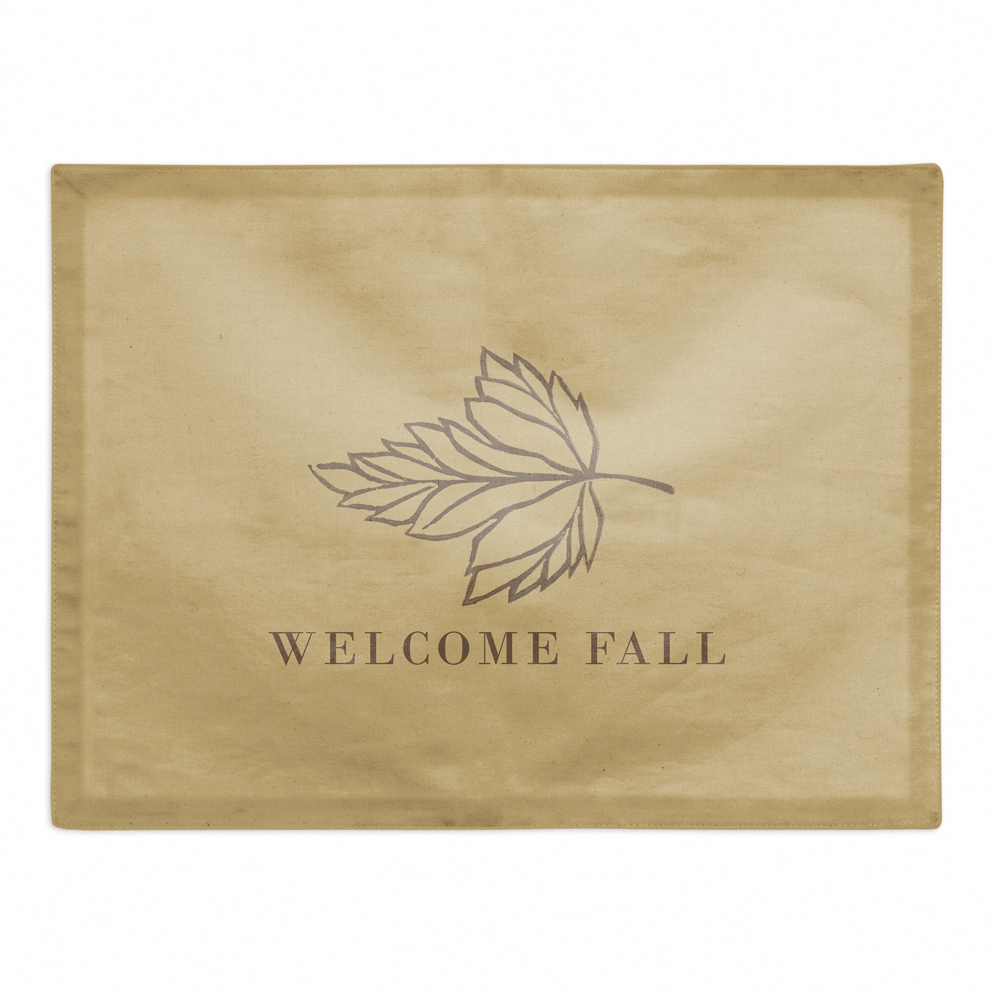 Welcome Fall Leaf Poly Twill Placemat