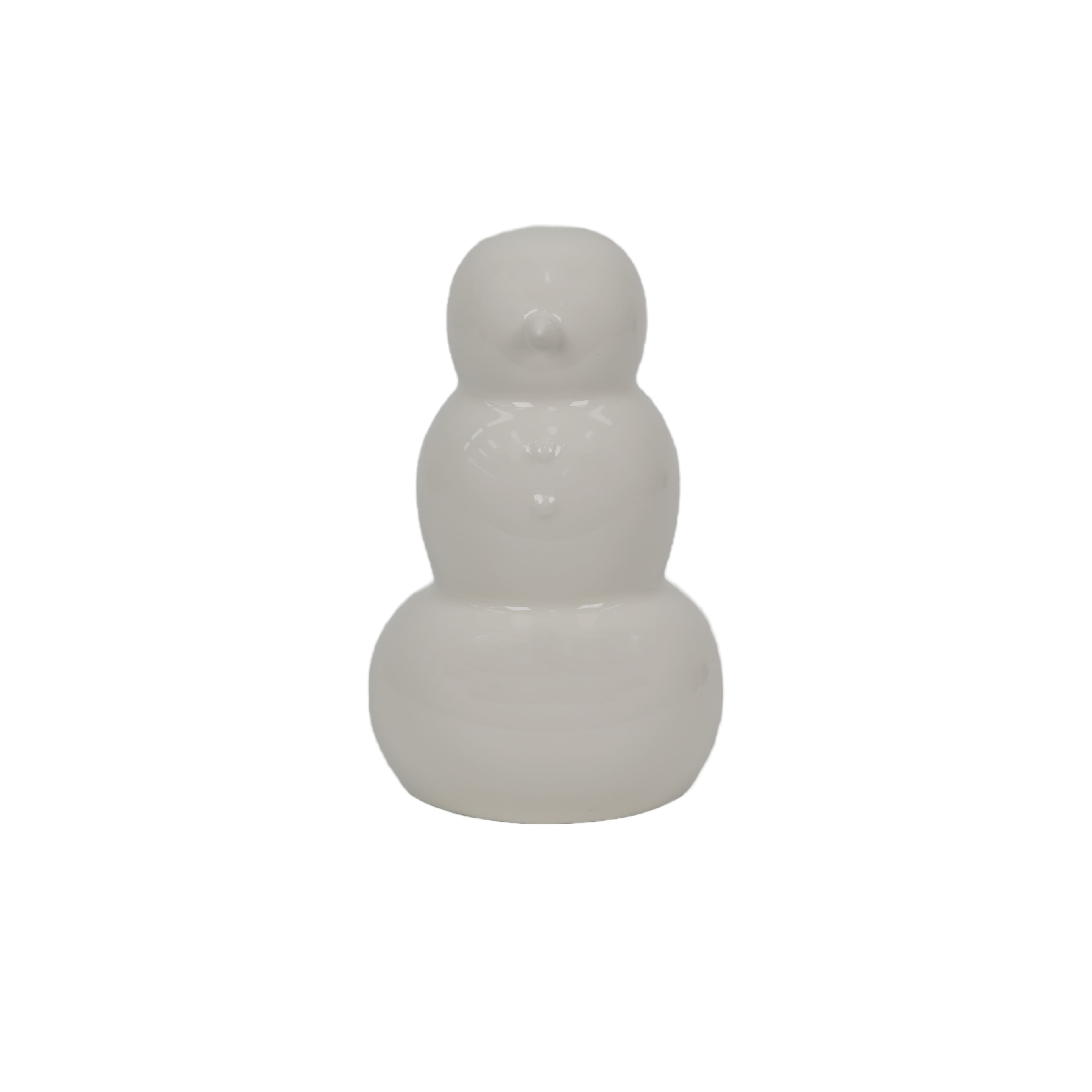 Michaels, White Ceramic Snowman Tabletop Décor by Ashland® – Category: Bough & Berry