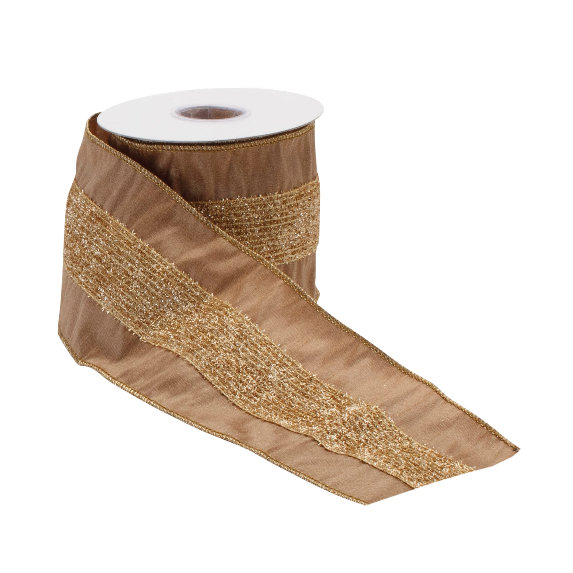 4" x 5yd. Gold Shimmer Wired Ribbon, 2ct.