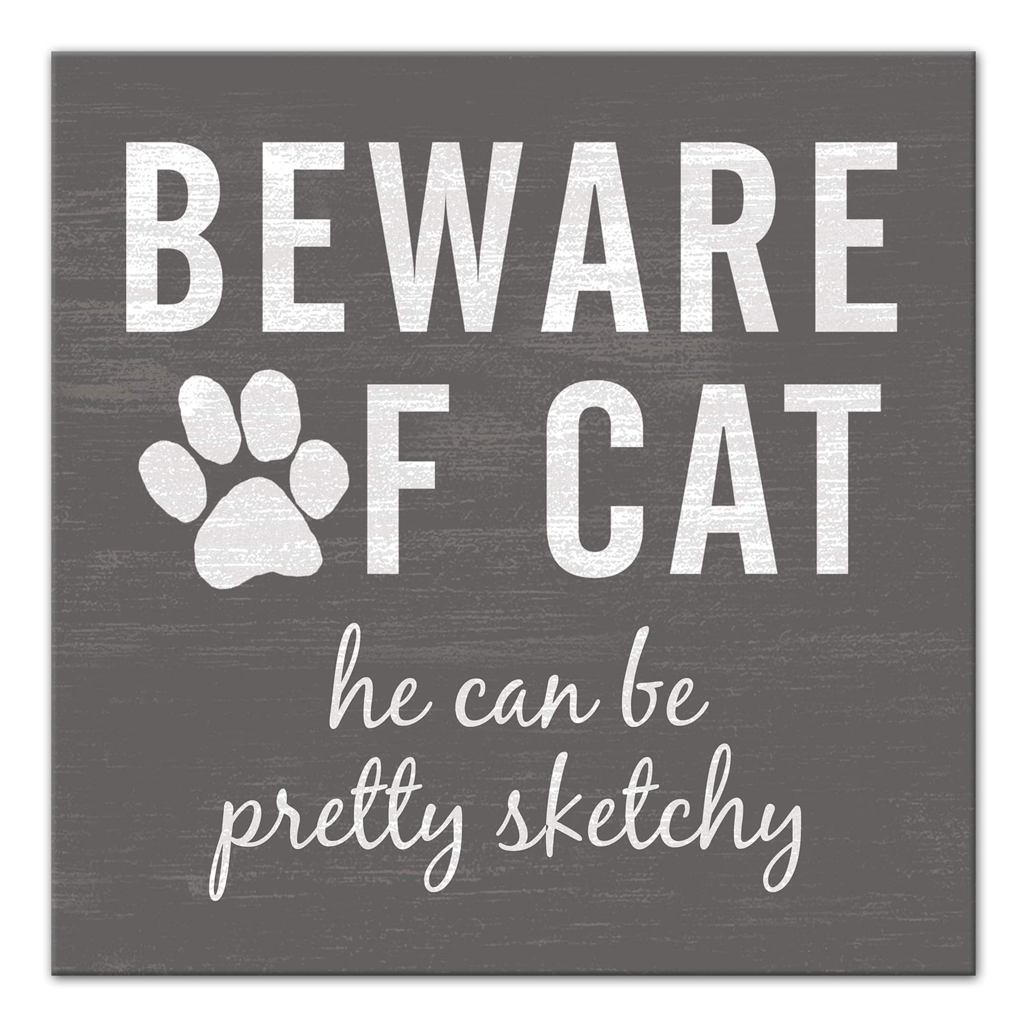 Sketchy Cat Canvas Wall Art