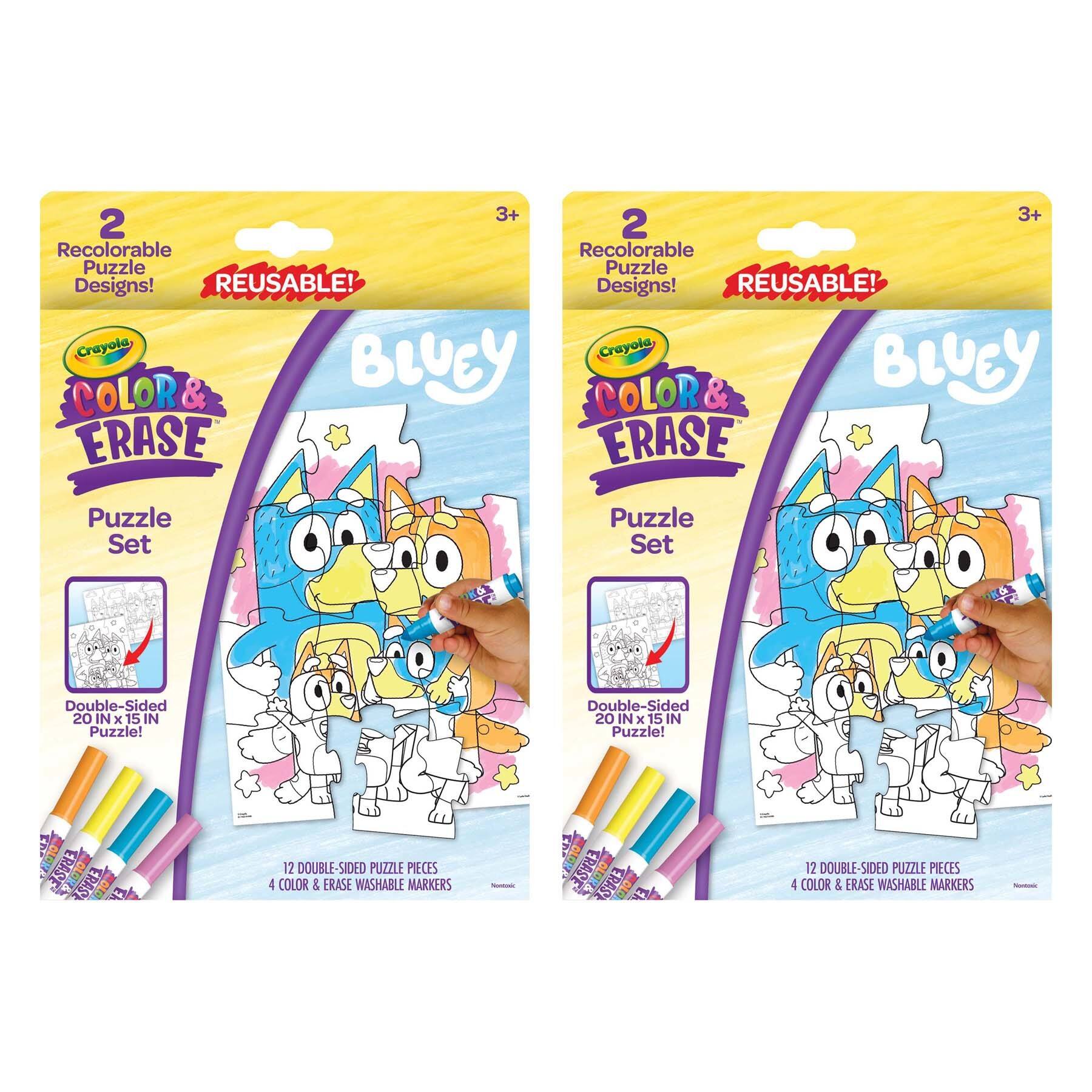 Crayola® Color & Erase Reusable Bluey Puzzle, 2ct.
