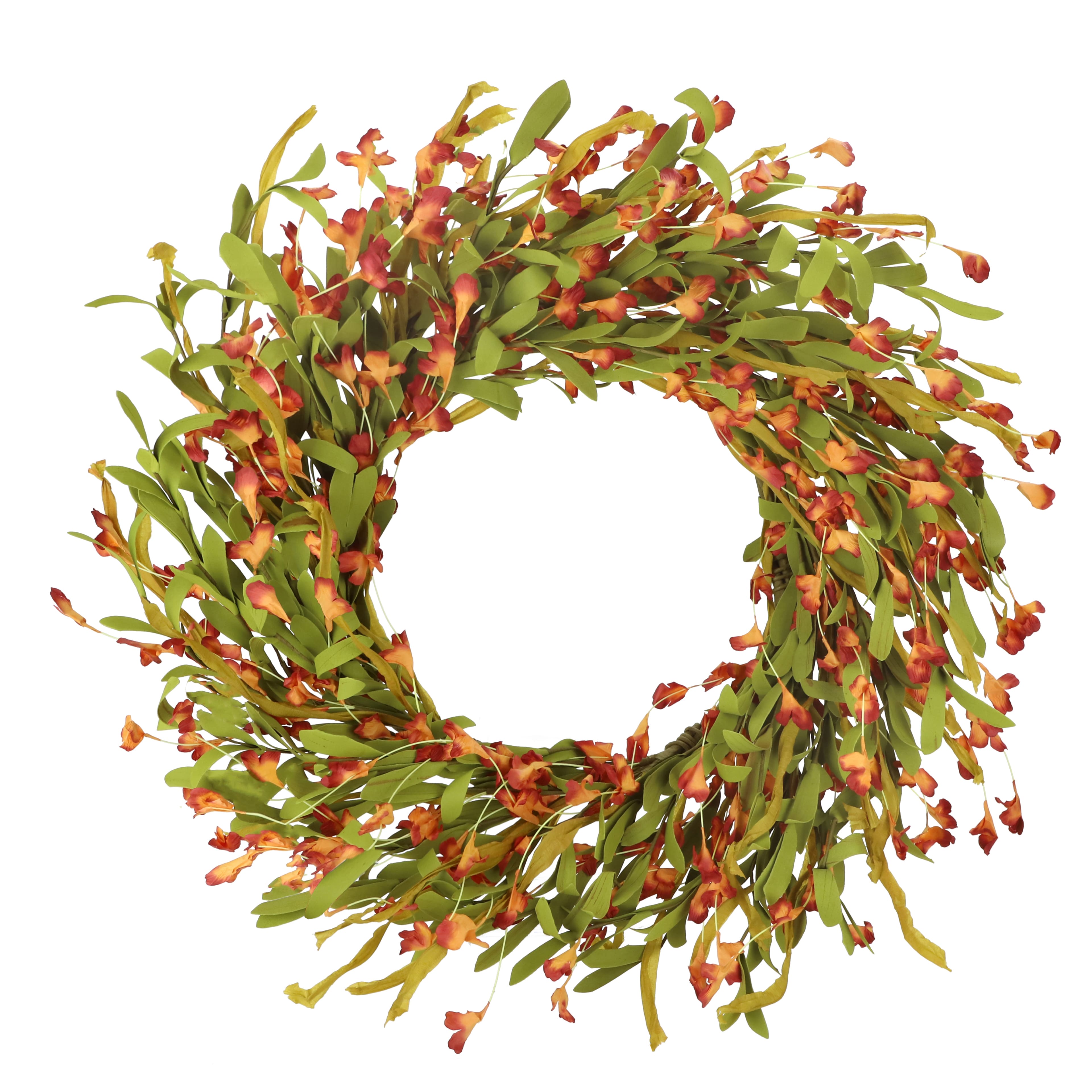 22" Orange Wildflower Wreath by Ashland®