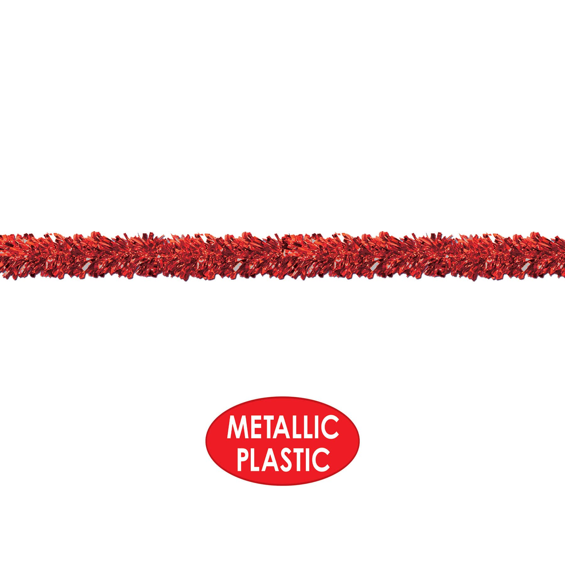 Beistle 15ft. Red 6-Ply Metallic Festooning Garland