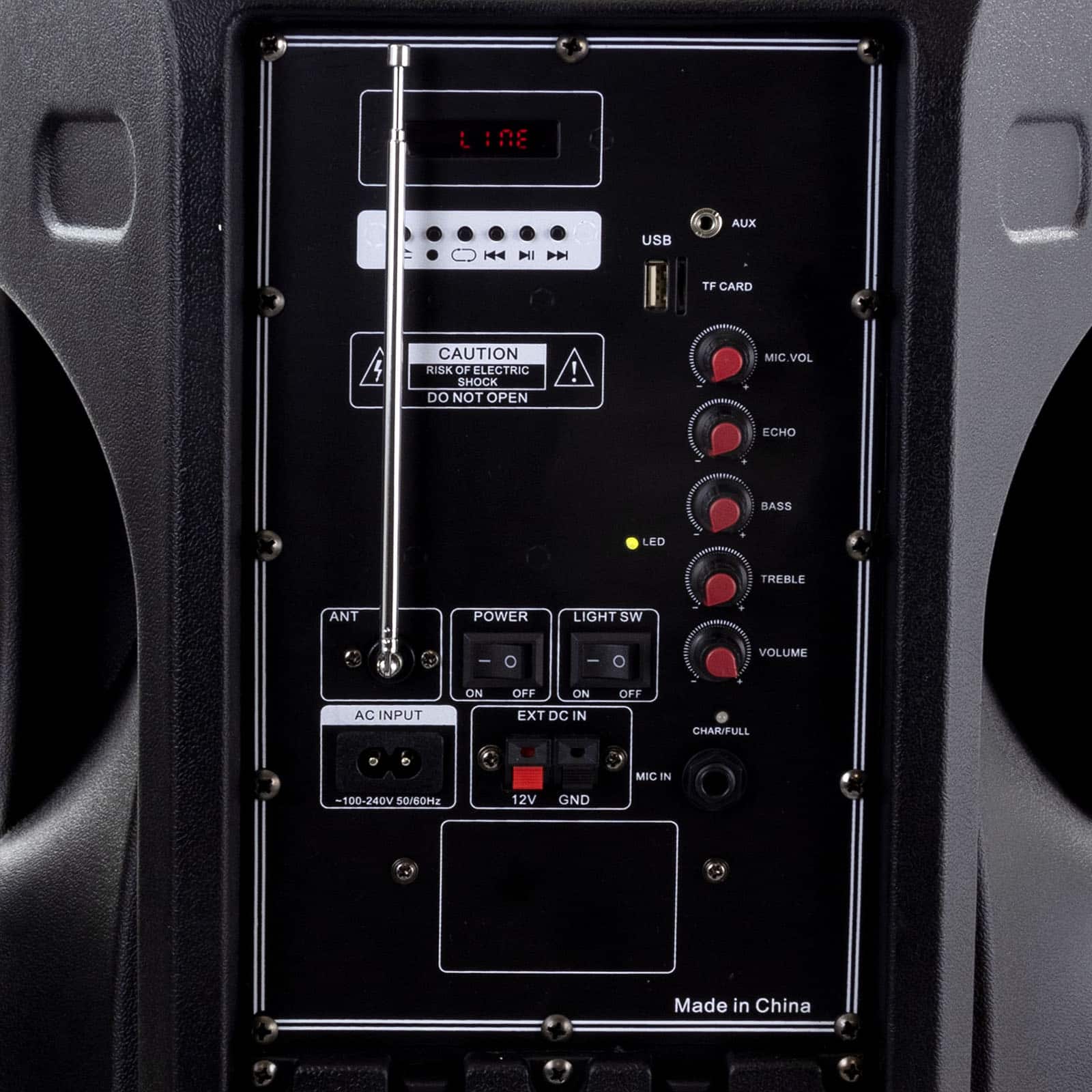 beFree Sound 15" Bluetooth Rechargeable Party Speaker With Illuminating Lights