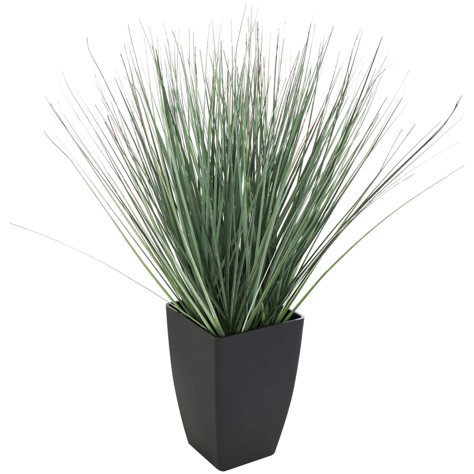 19" Onion Grass Artificial Plant with Black Plastic Pot
