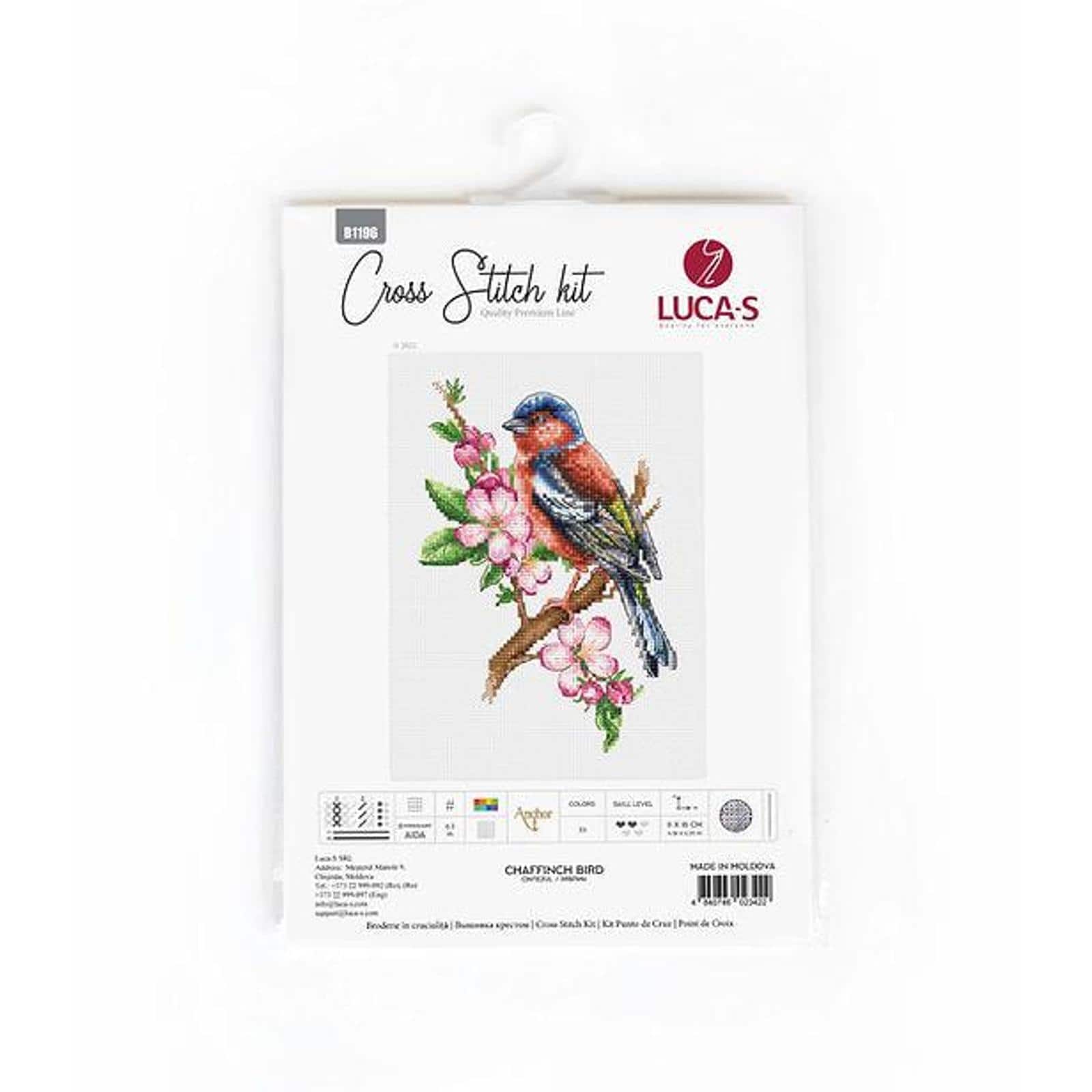 Luca-s Chaffinch Bird Counted Cross Stitch Kit