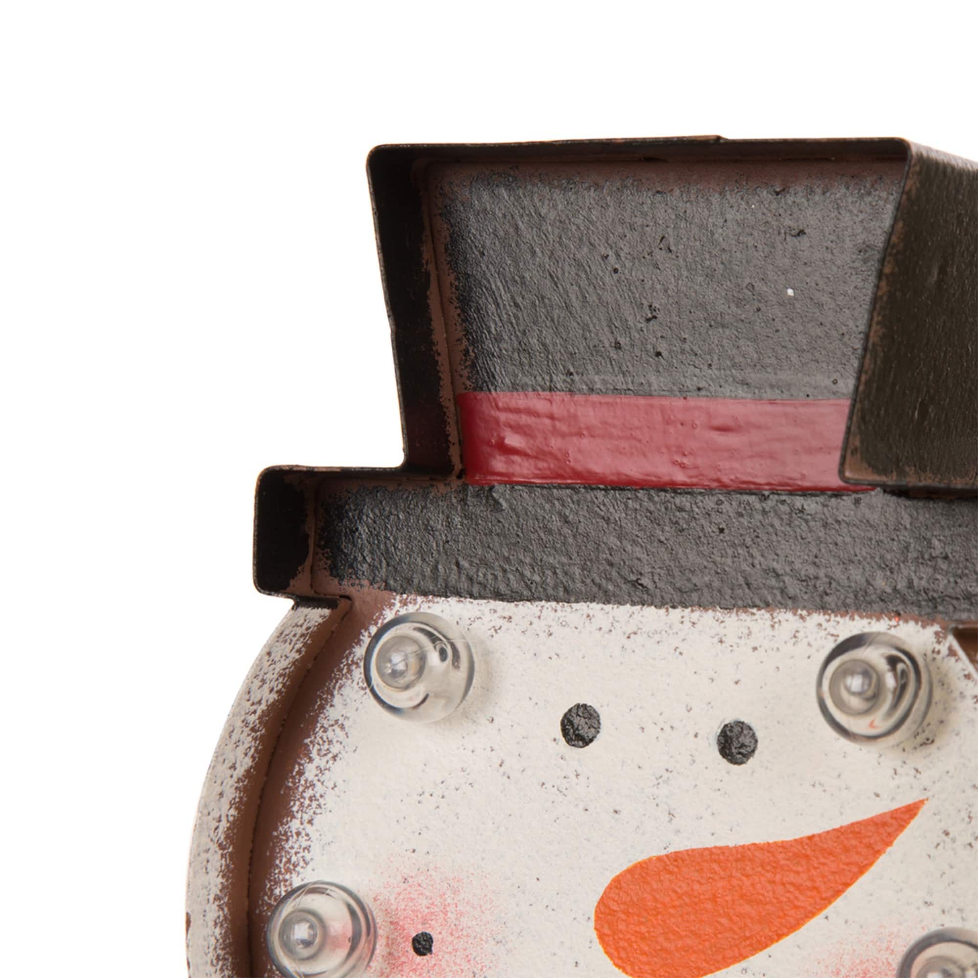 Glitzhome® 7.5" Marquee LED Snowman Stocking Holder