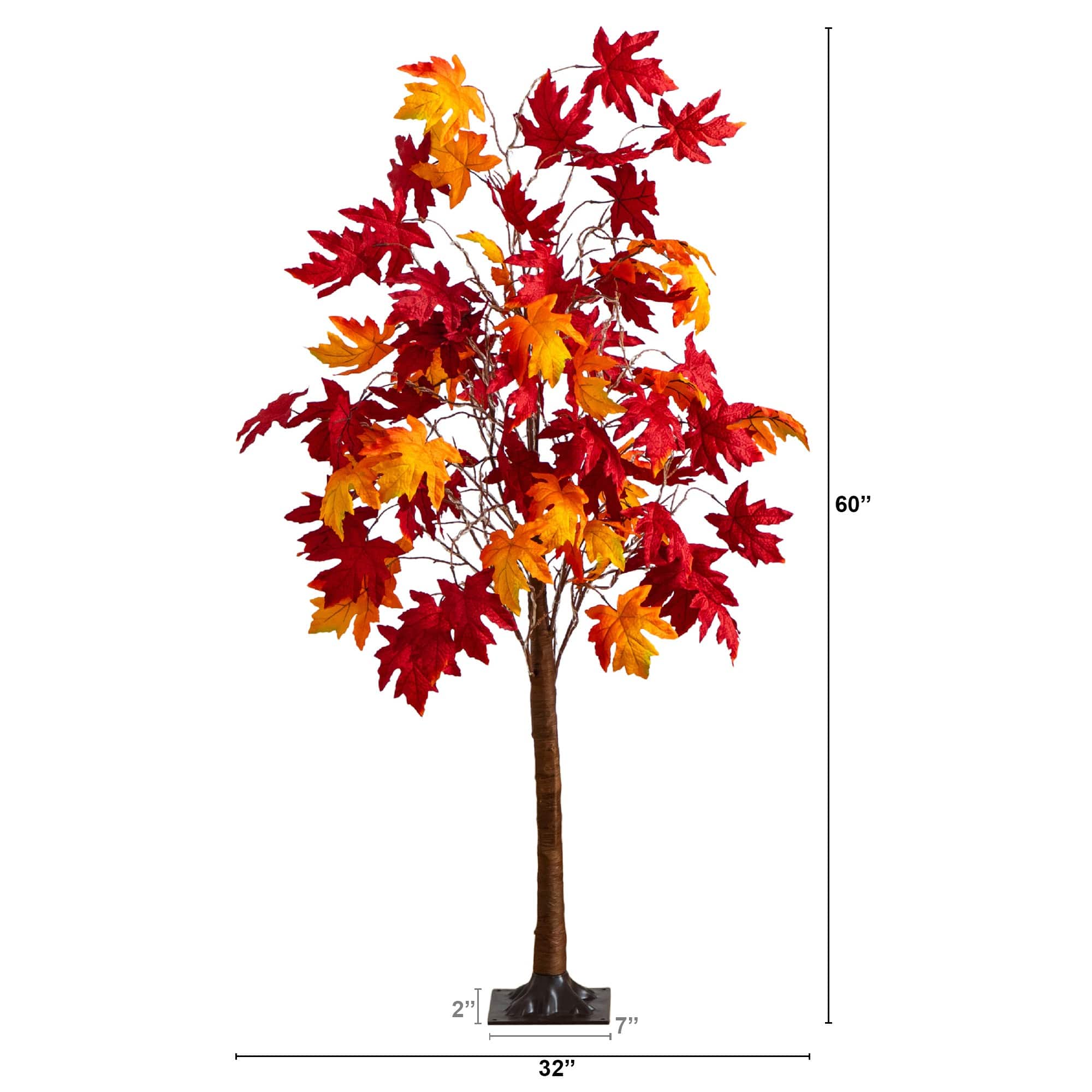 5ft. Pre-Lit Autumn Weeping Maple Artificial Fall Tree with 240 Warm White LED Lights