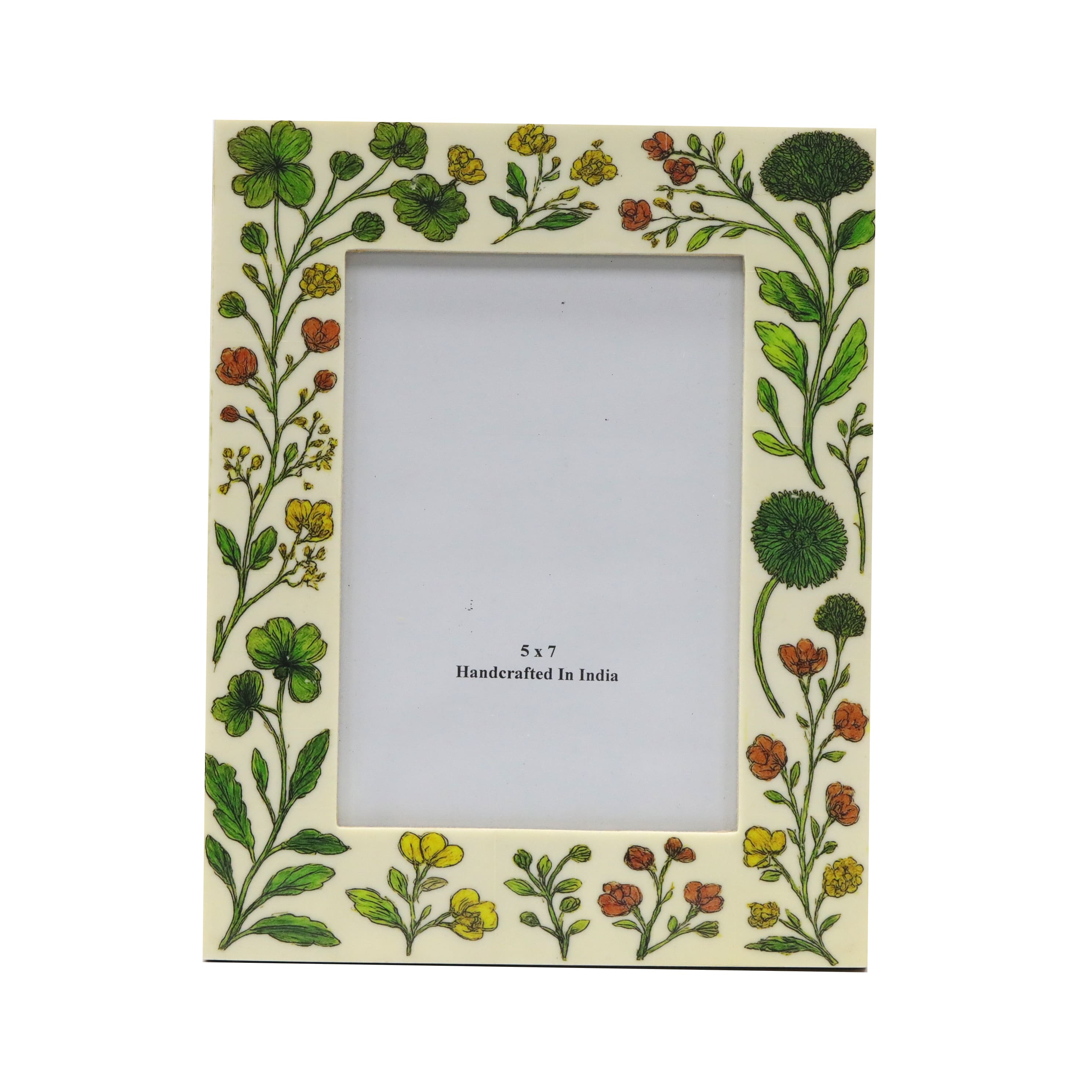Home 5" x 7" Floral Faux Stone Tabletop Frame by Ashland®