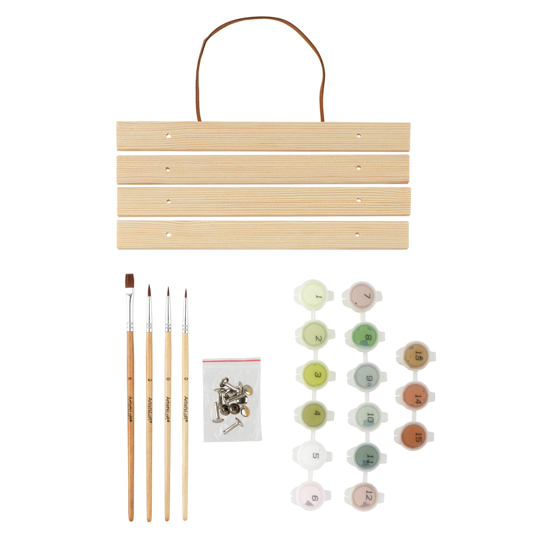 Trousse de peinture par numéros à thème du Pont japonais de Monet, 20,3 cm x 25,4 cm d’Artist’s Loft