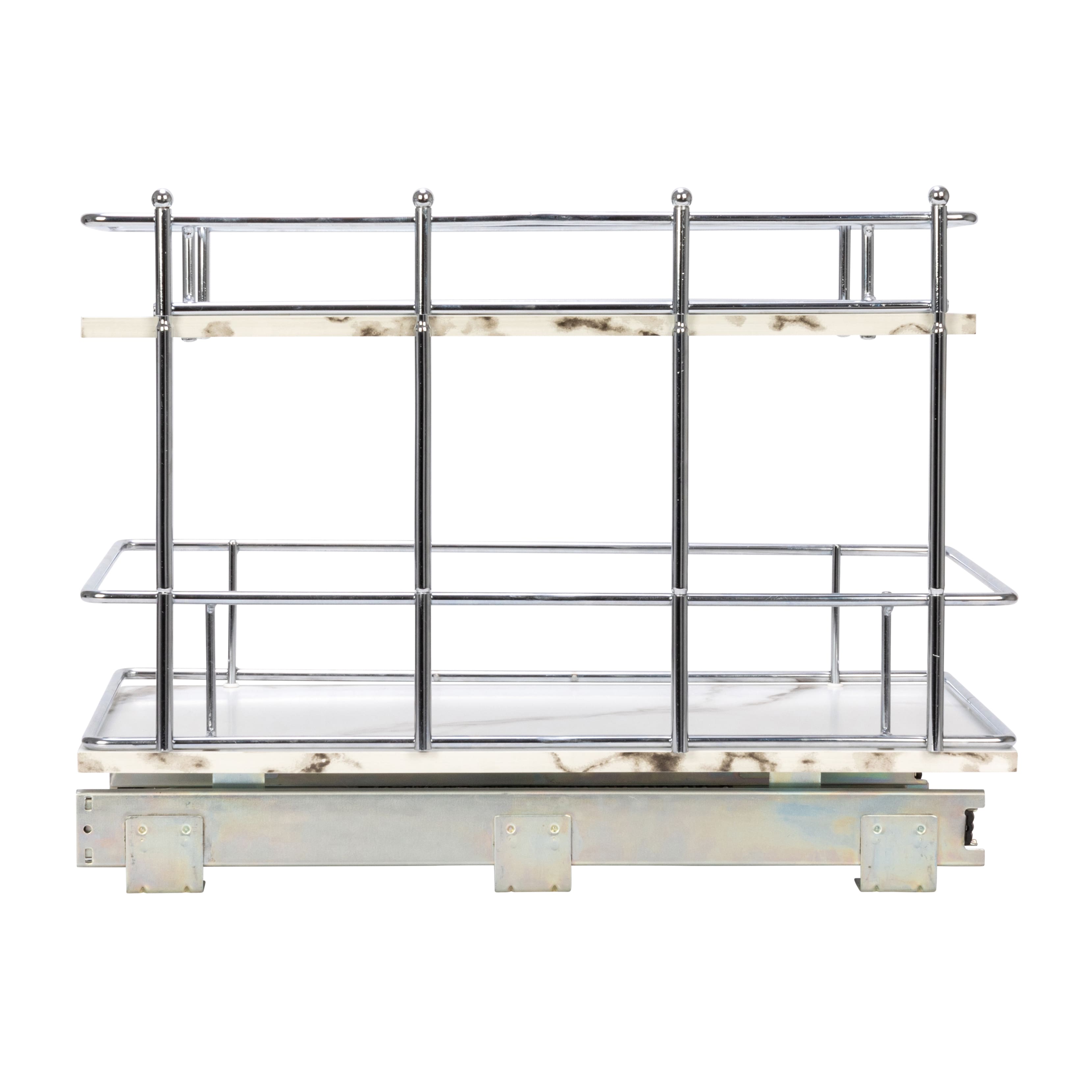 Household Essentials Glidez Marble 2-Tier Cabinet Organizer