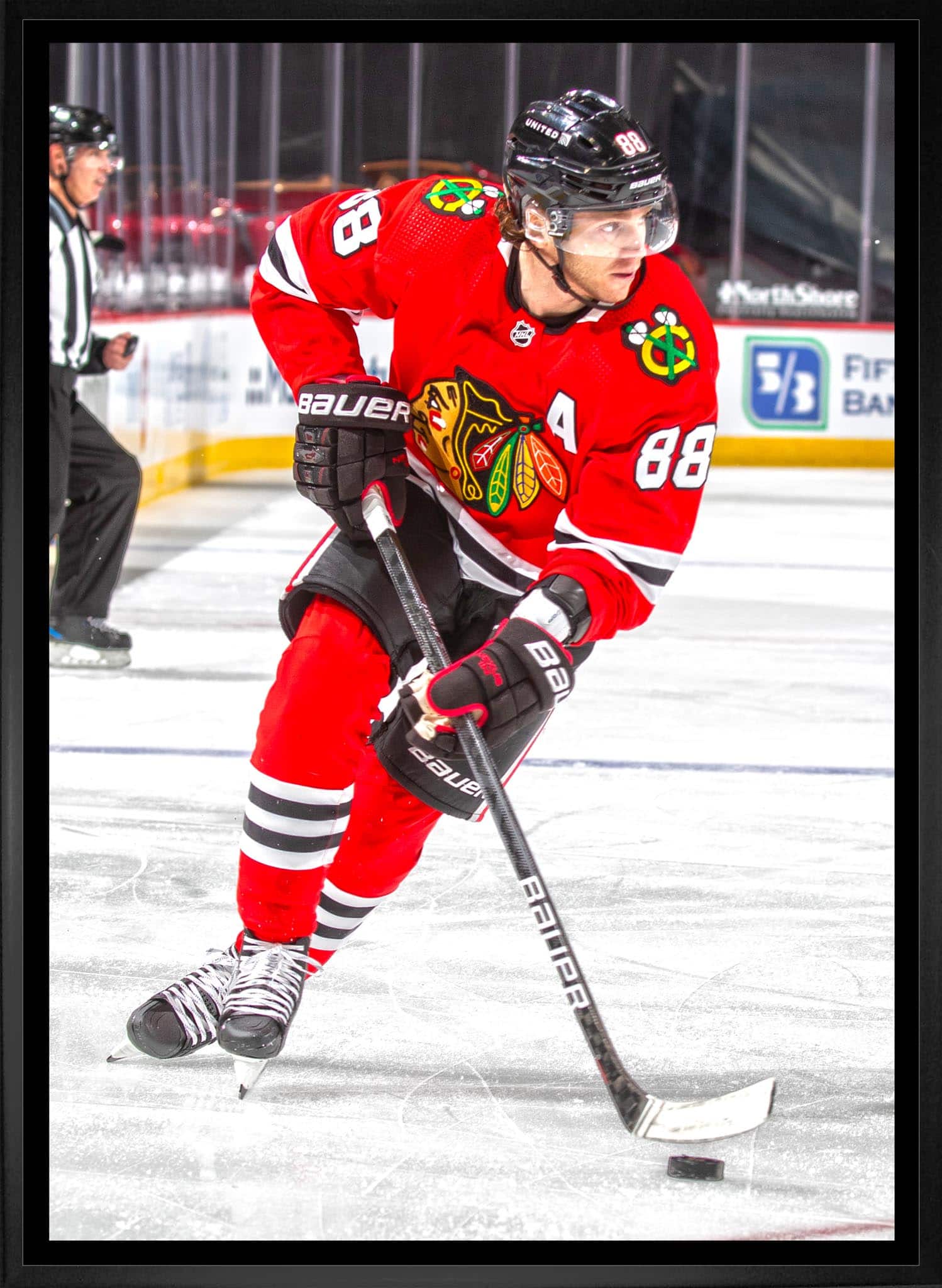 Patrick Kane 20" x 29" Framed Canvas Chicago Blackhawks 22.5" x 31.5"