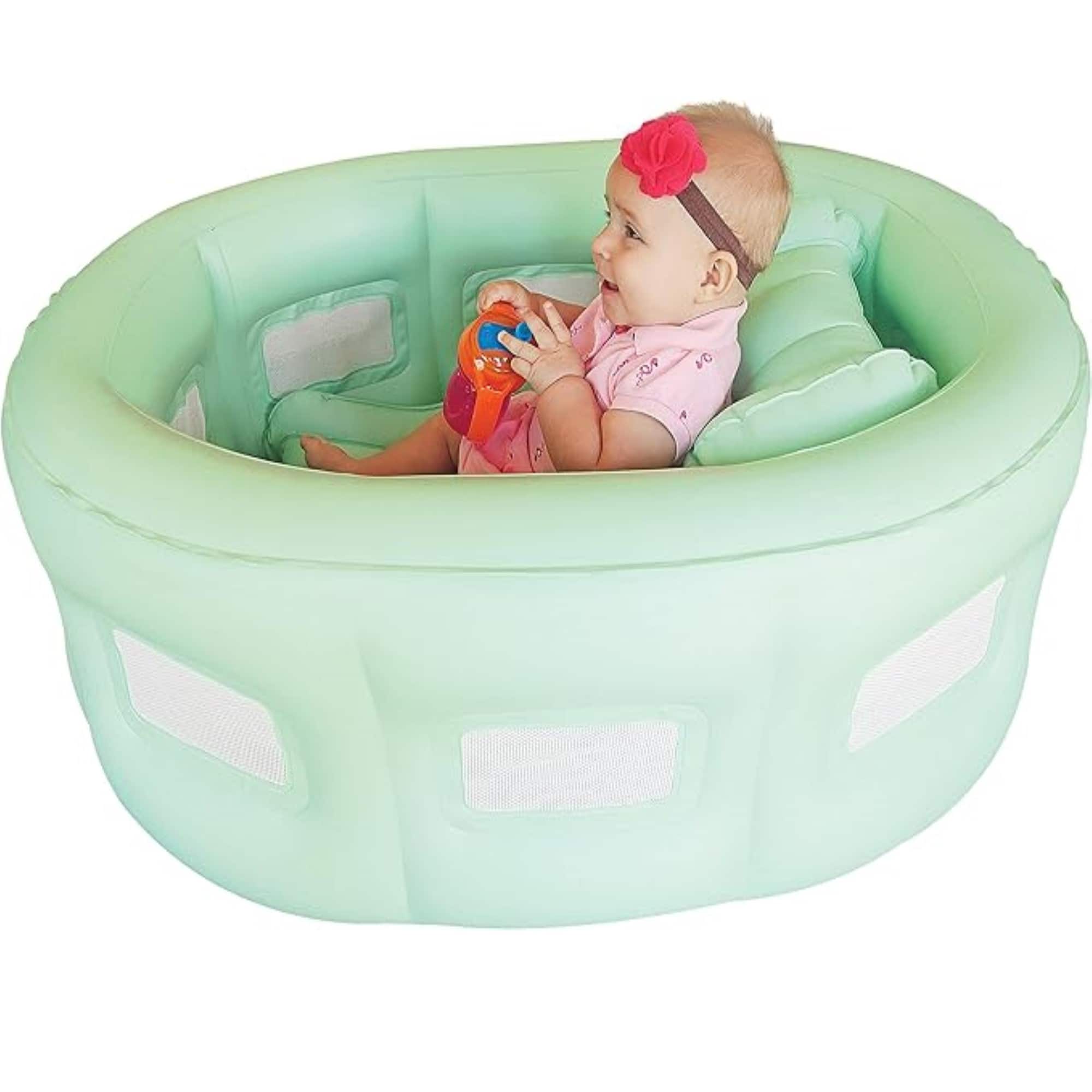 Room to Grow Green 4-in-1 Portable Inflatable Baby Bathinet