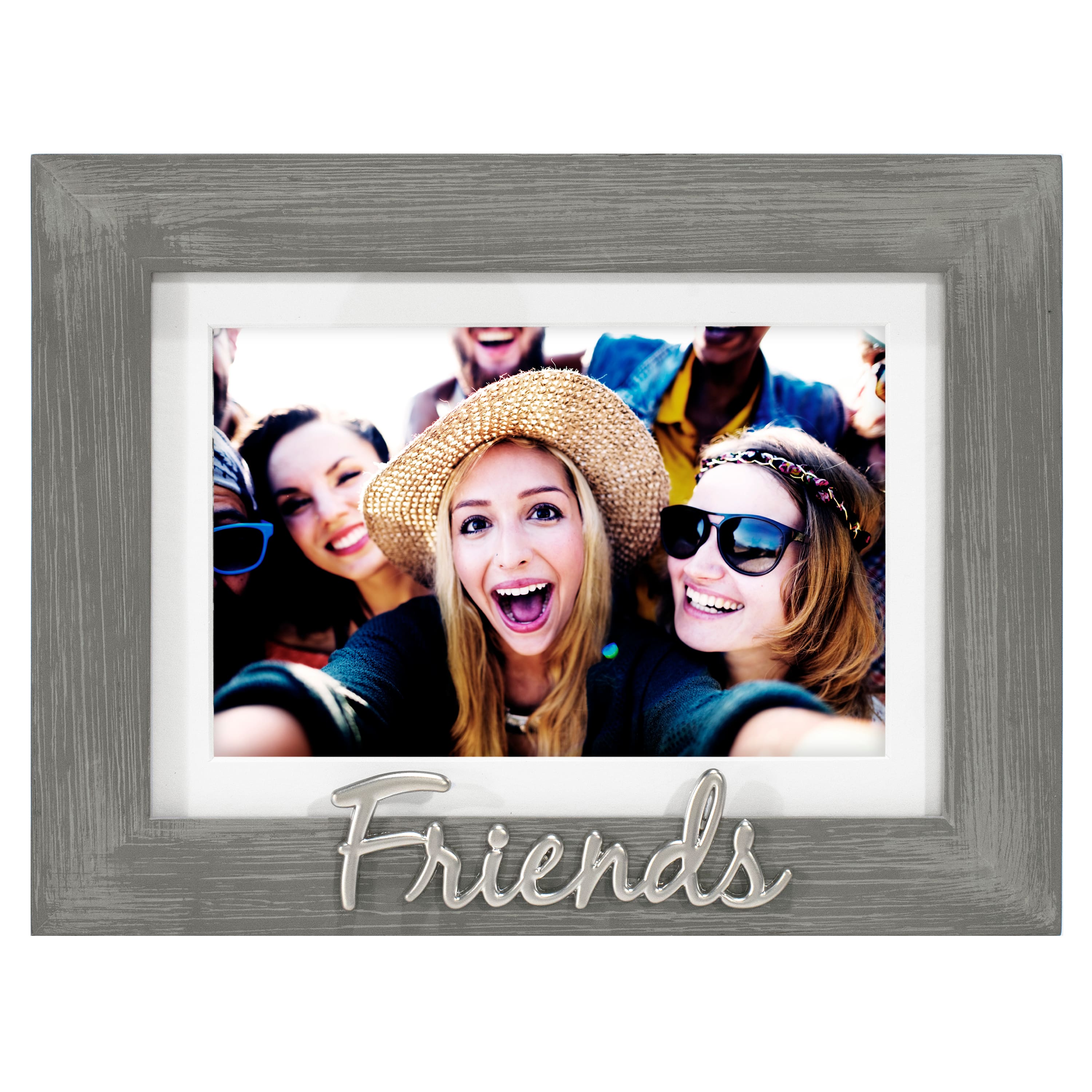 Malden International Designs Friends 4" x 6"  Distressed Expression Frame with Mat
