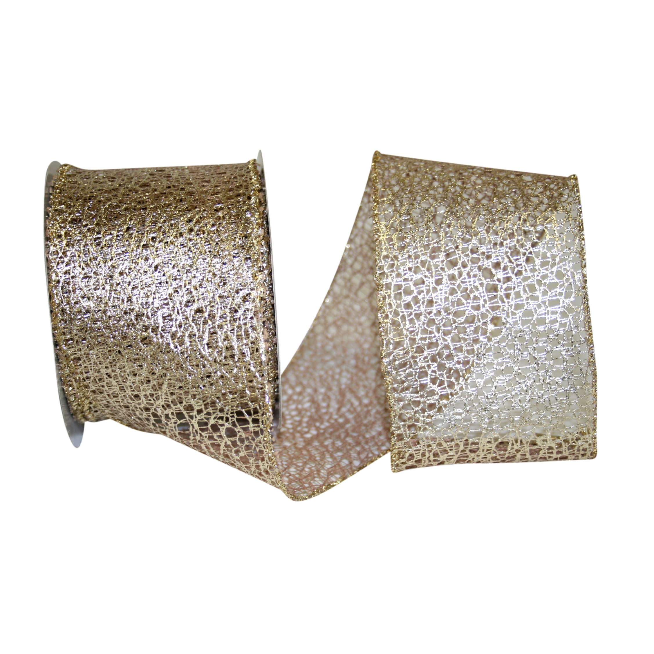 Reliant 2.5" x 10yd. Web Mesh Metallic Wired Ribbon