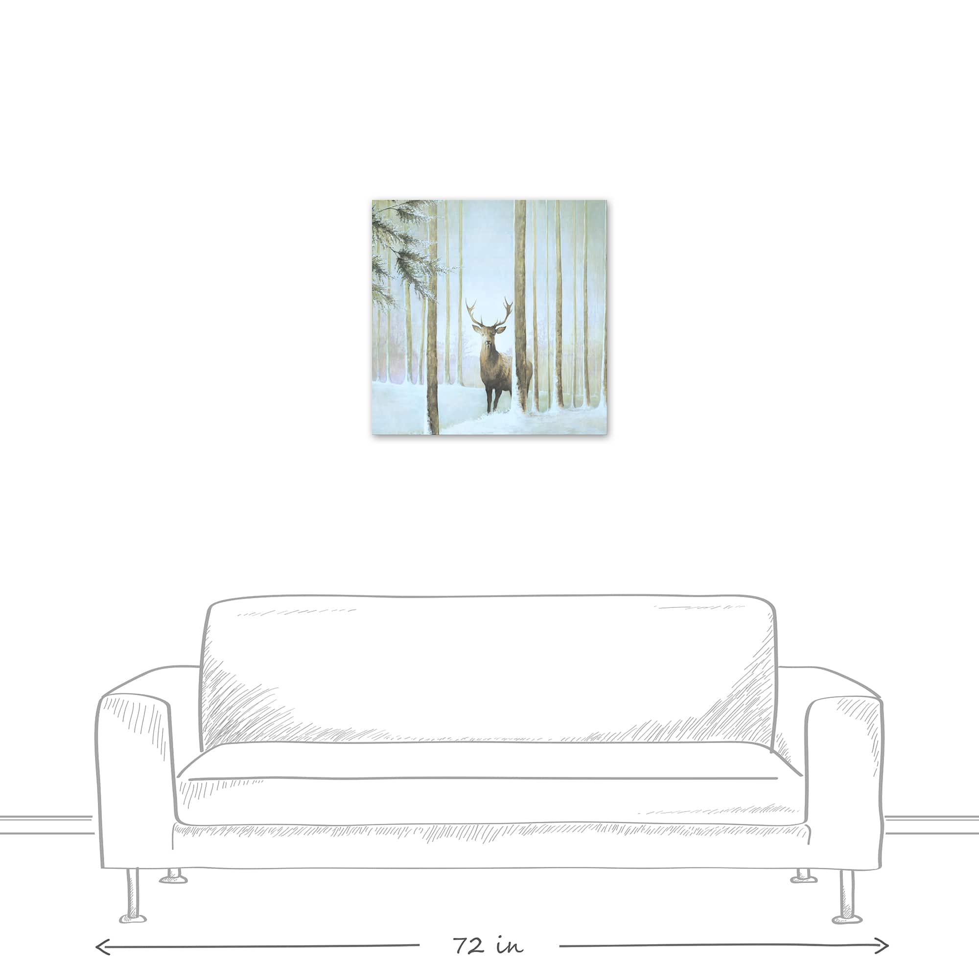 Buck In Woods Canvas Wall Art