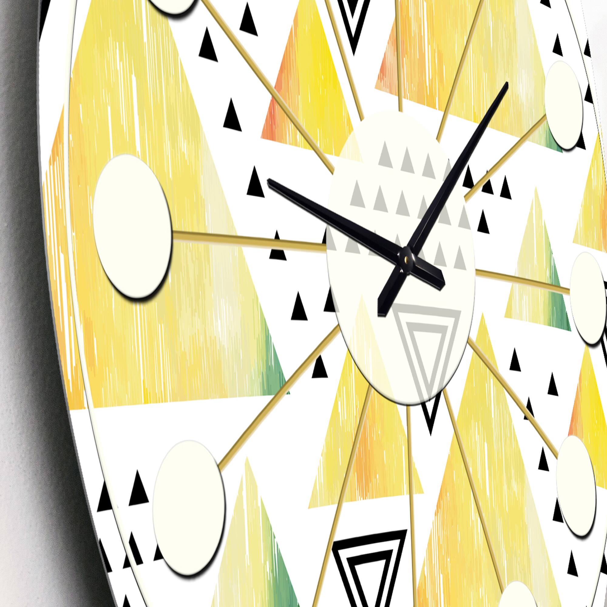 Designart 'Luxury Retro Drops Ii Mid-Century Modern Wall Clock