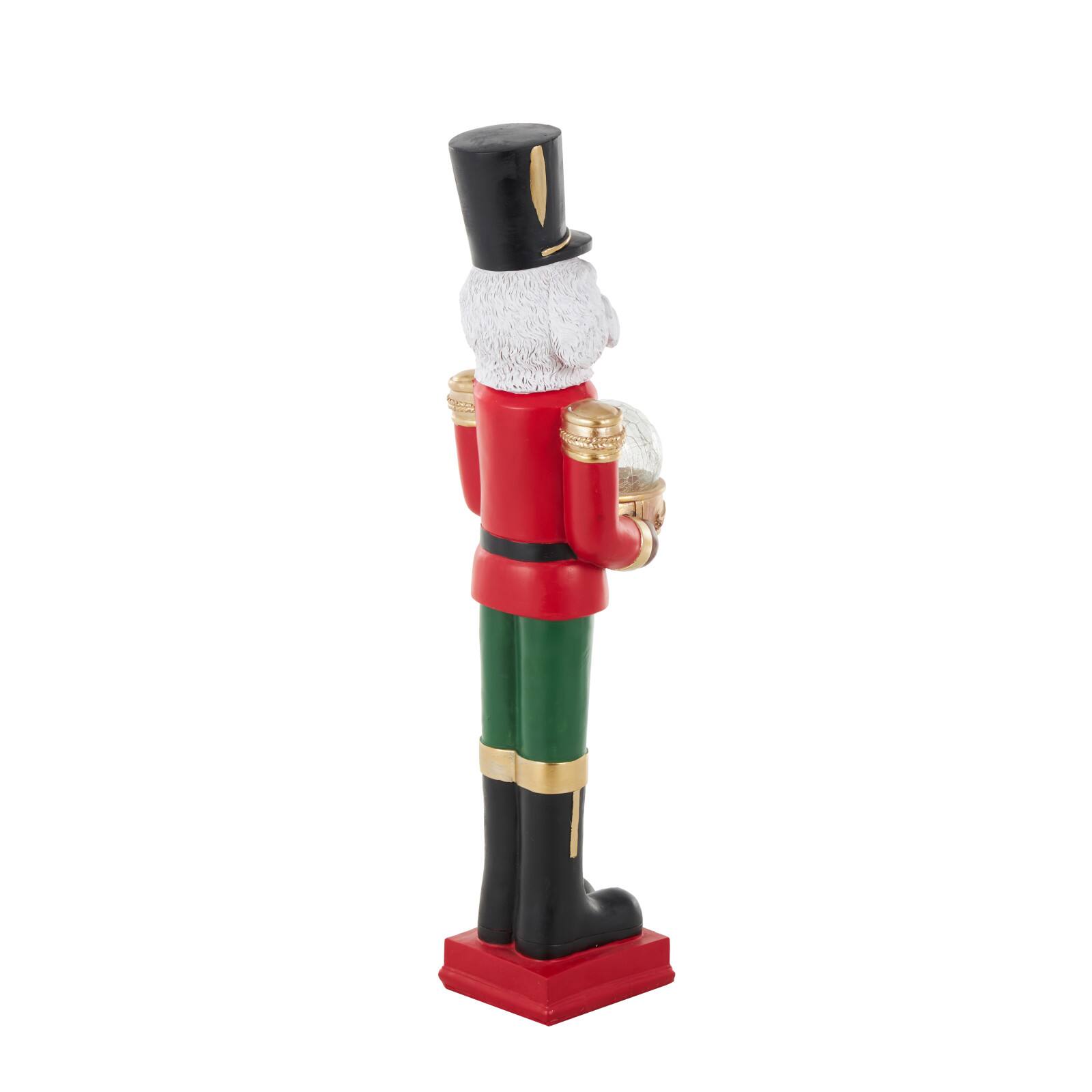  31.5" Fiberglass Dog Tall Soldier Decorative Christmas Sculpture