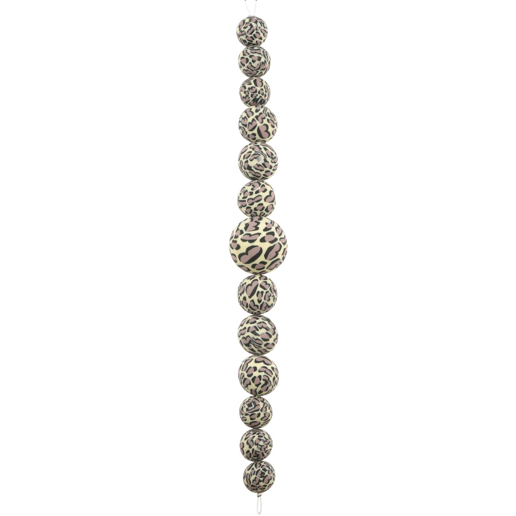 Leopard Clay Round Beads by Bead Landing™