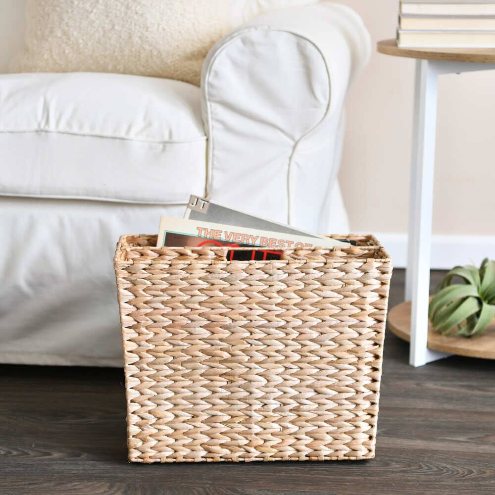 Household Essentials 17" Cattail Wide Side by Side Magazine Rack