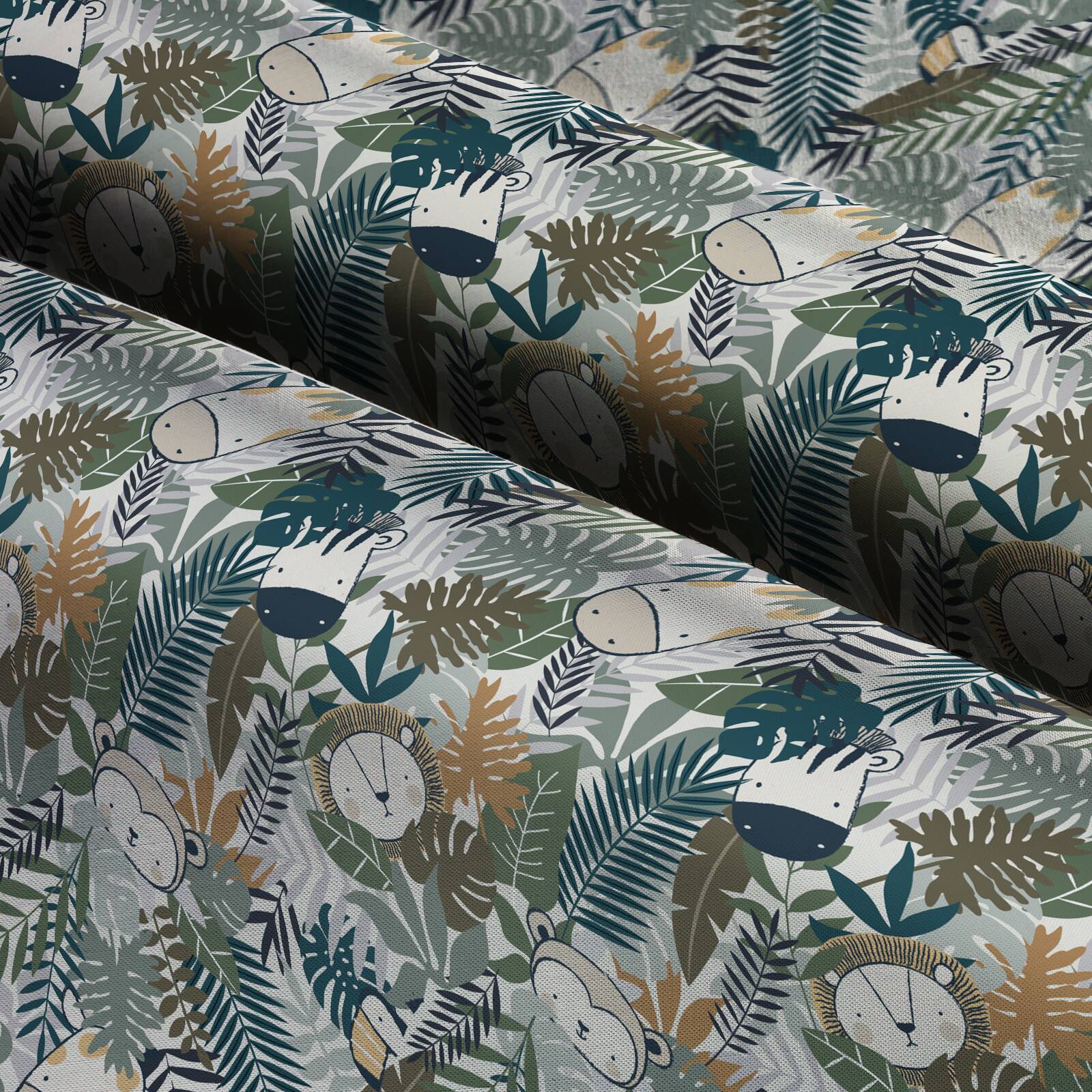 Stay Wild Jungle Animals Cotton Fabric