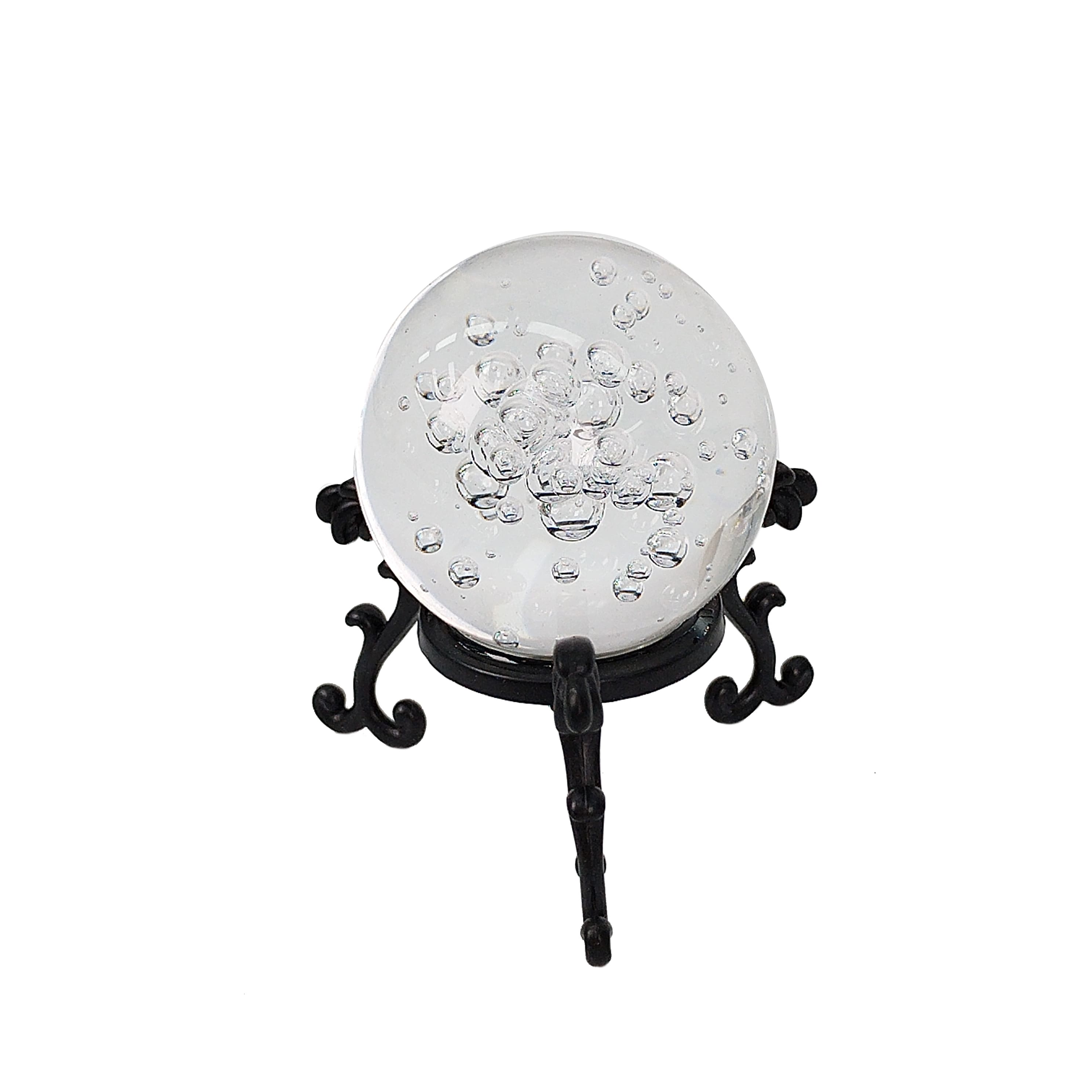 Mini Glass Crystal Ball with Metal Base by Ashland®