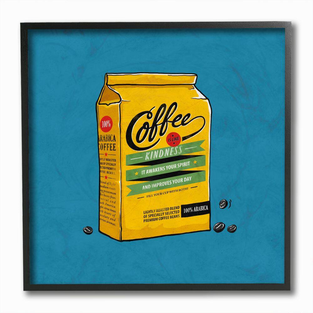 Stupell Industries Coffee Wisdom Wall Art in Black Frame