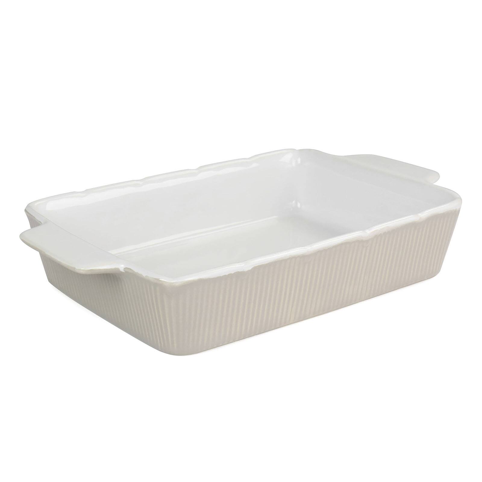 Martha Stewart Taupe Ceramic Rectangular Baker Set