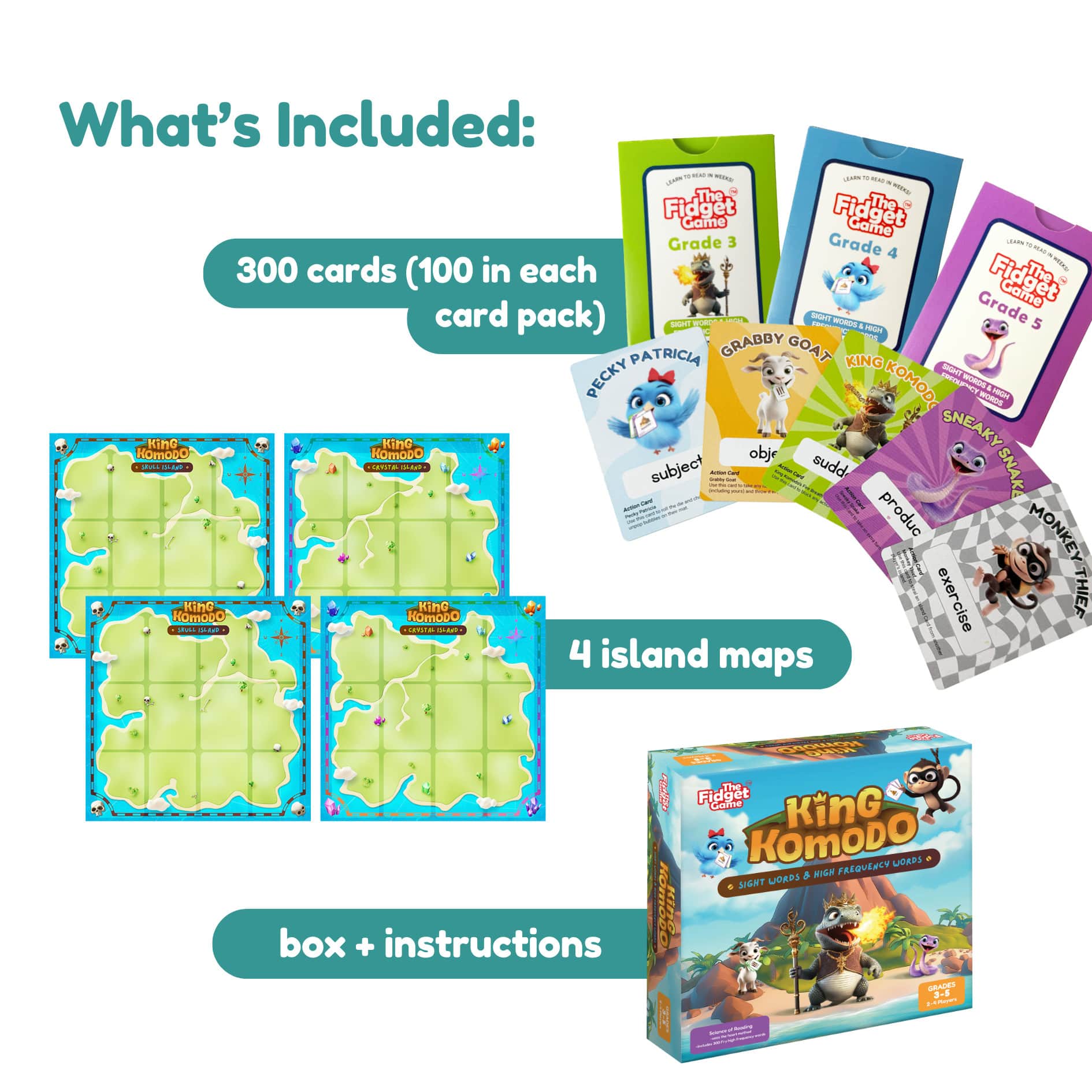The Fidget Game King Komodo Educational Game Set