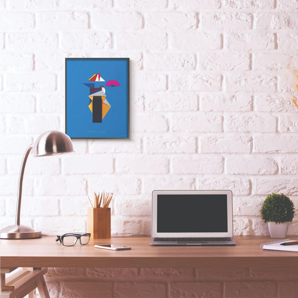 Stupell Industries Grace Jones Wall Art in Black Frame