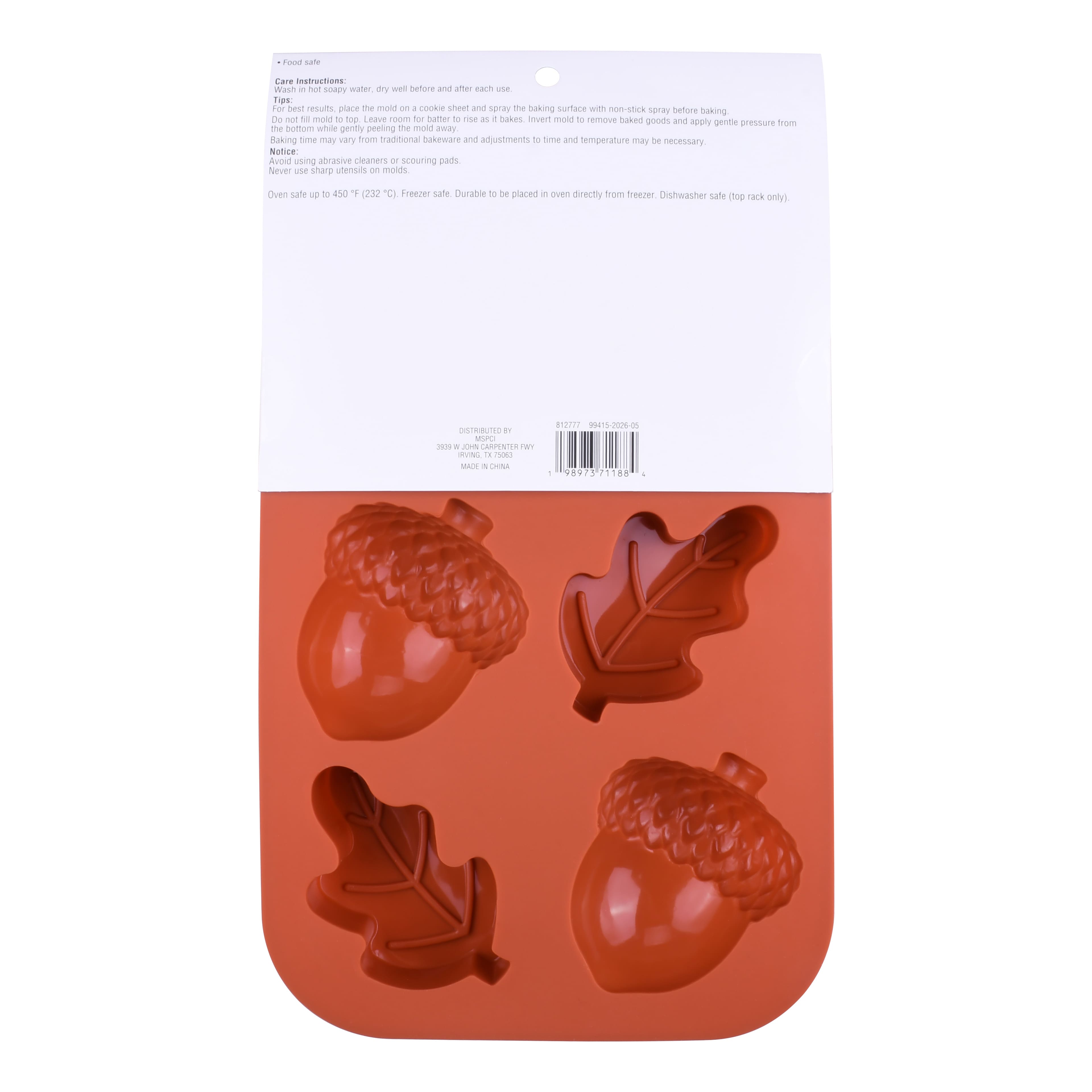 Thanksgiving Acorn & Leaf Silicone Treat Mold by Makery™