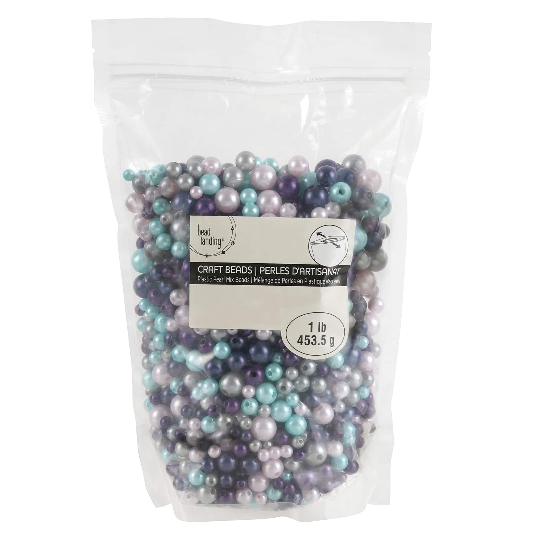 Purple Pearl Plastic Mix Craft Beads by Bead Landing™