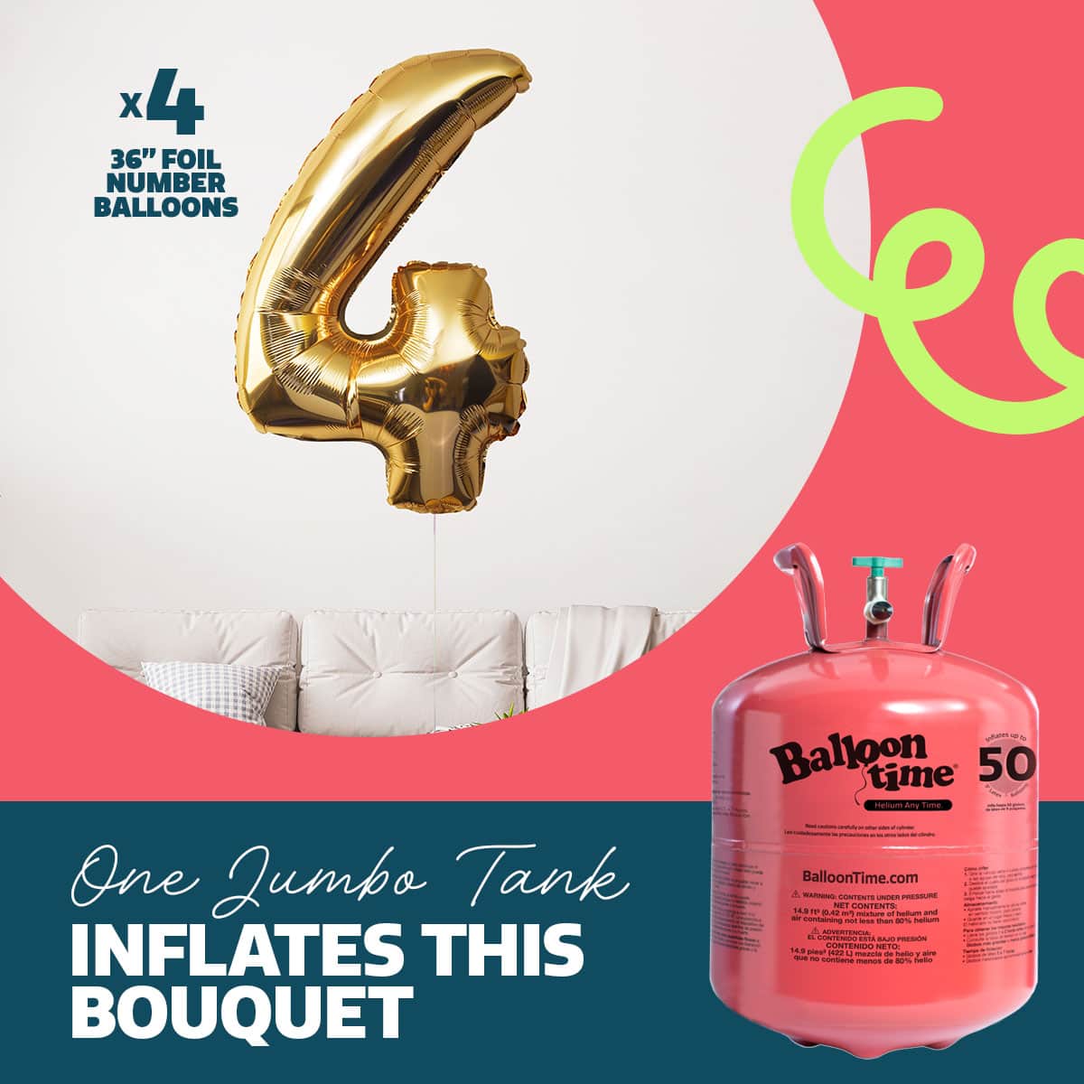 Balloon Time® Jumbo Helium Tank