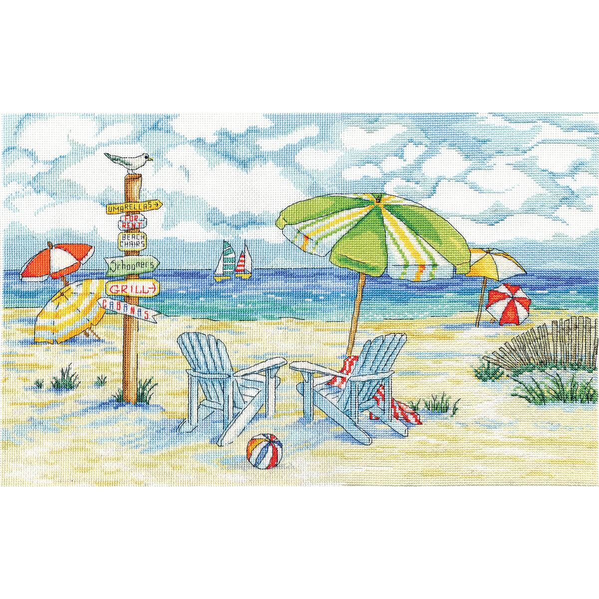 Design Works™ Beach Signs Counted Cross Stitch Kit