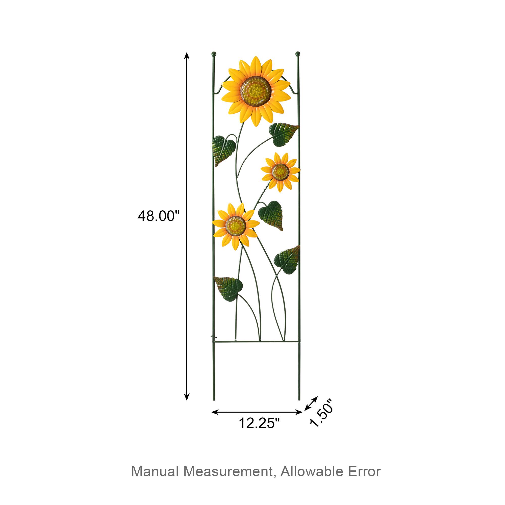 Glitzhome® 4ft. Metal Sunflowers Garden Trellis