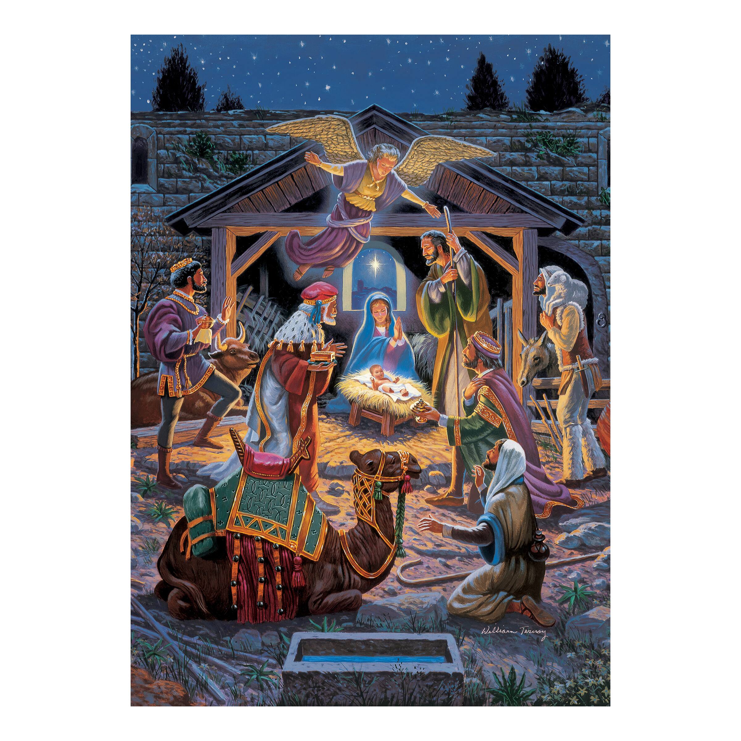 Holy Night 500 Piece Holiday Glitter Puzzle