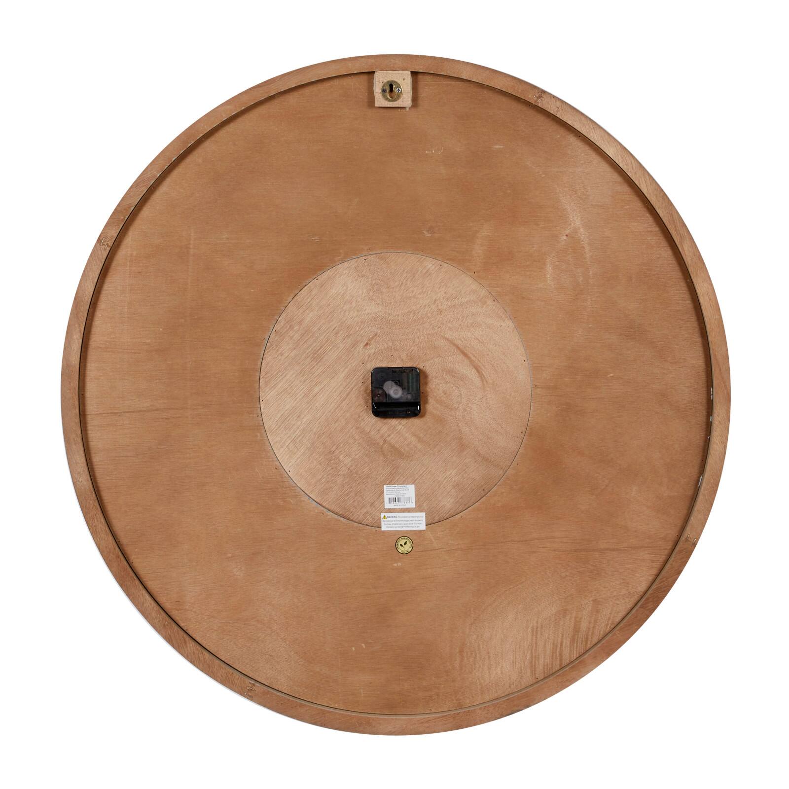 30" Gray Wood Farmhouse Wall Clock