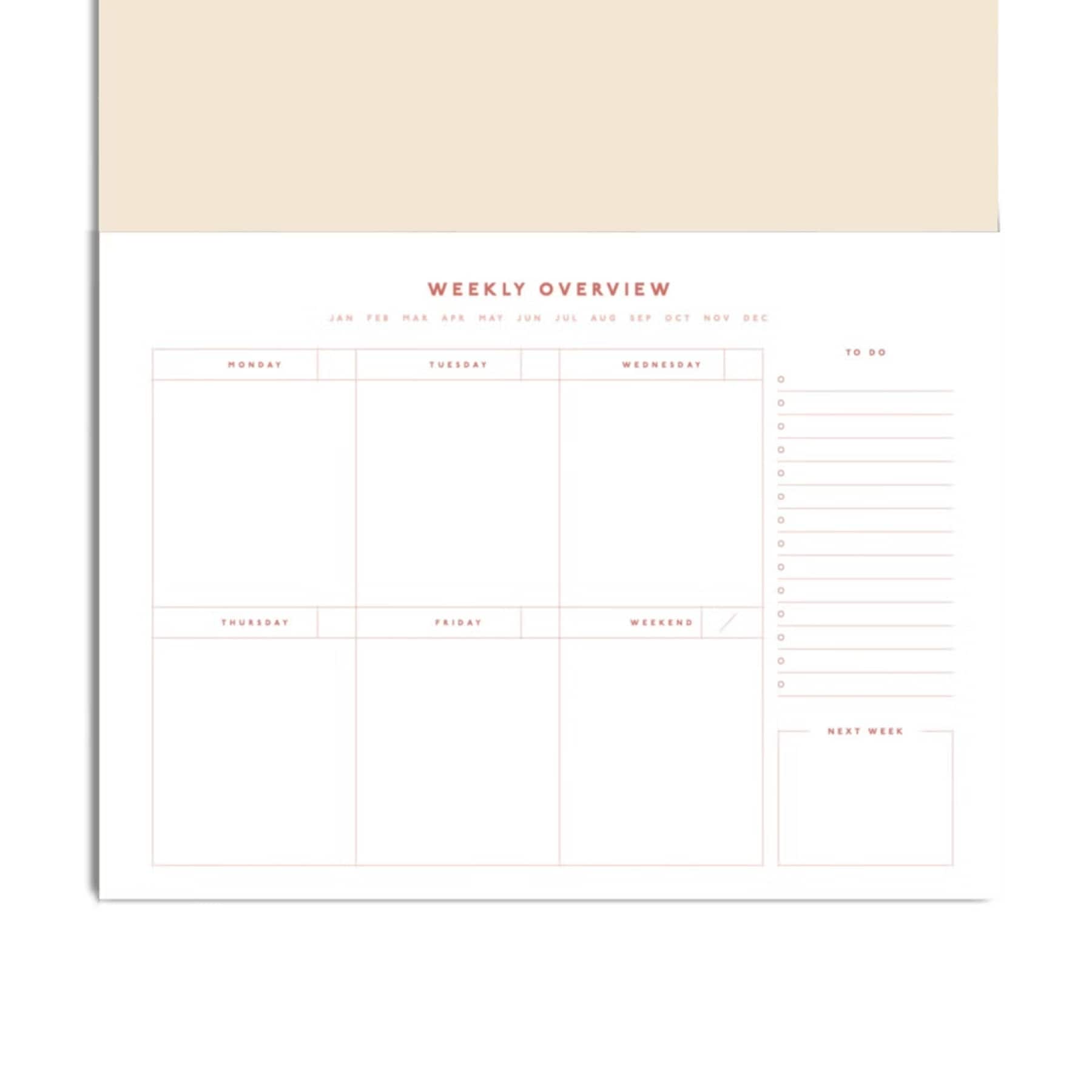 Papier 9.5" x 7" Joy Undated Weekly Desk Planner