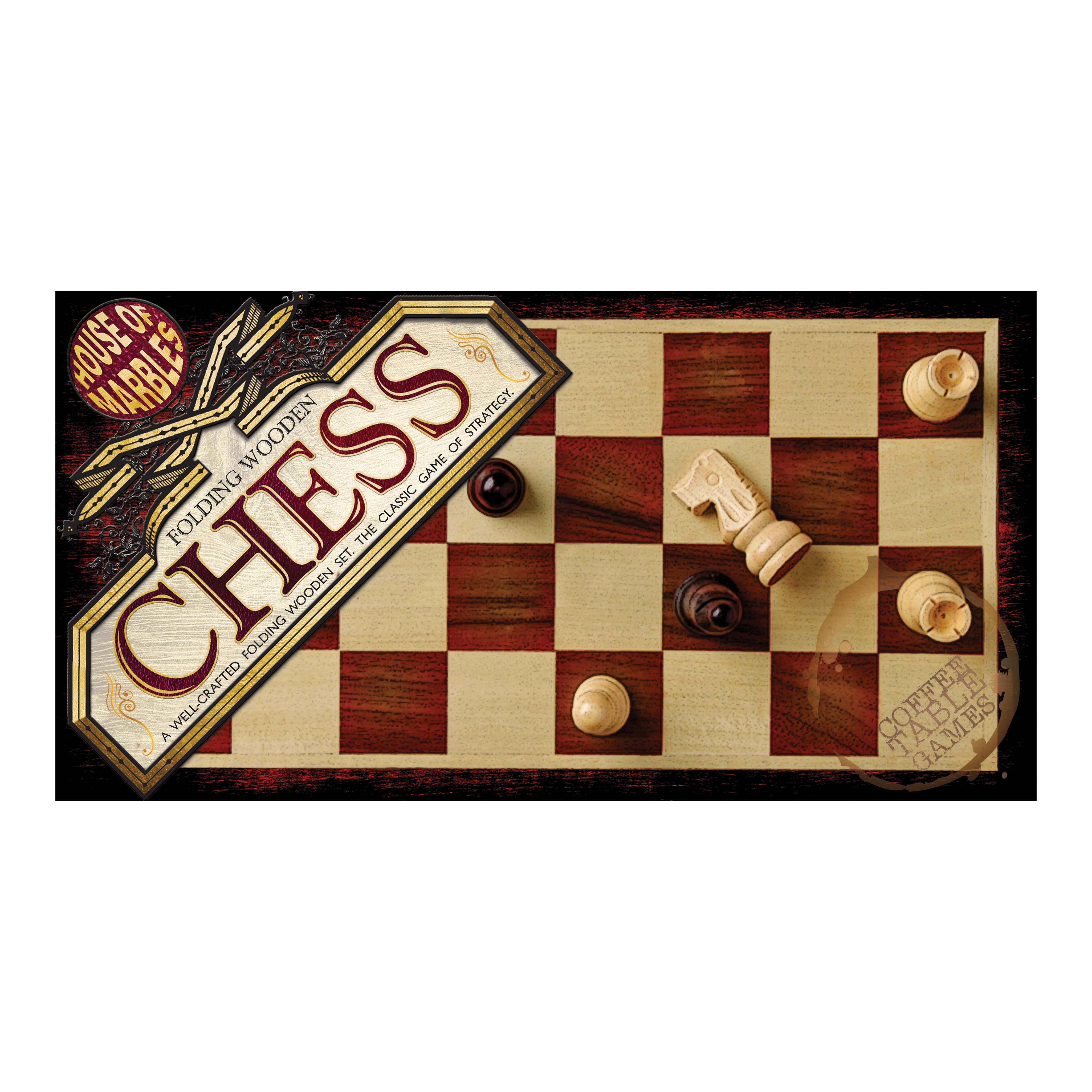 House of Marbles Folding Wooden Chess Set