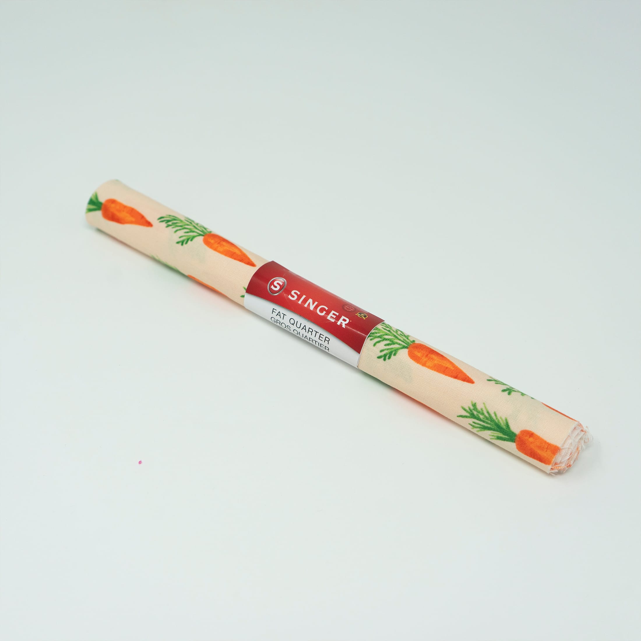 SINGER Carrot Print Ringspun Cotton Fabric Fat Quarter