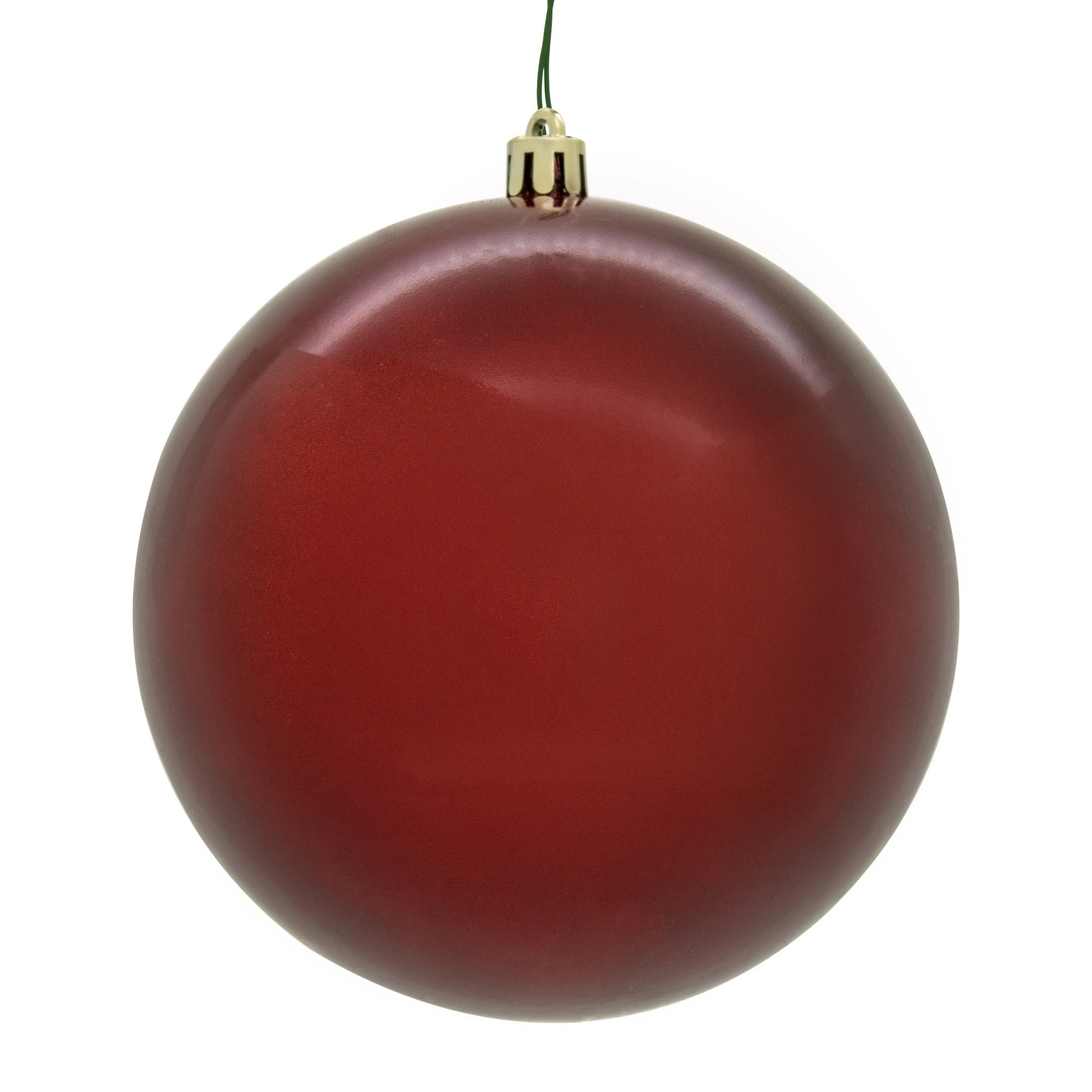 N591563DCV 6 in. Crimson Red Candy Ball UV Drilled Ornament, 4 per Box