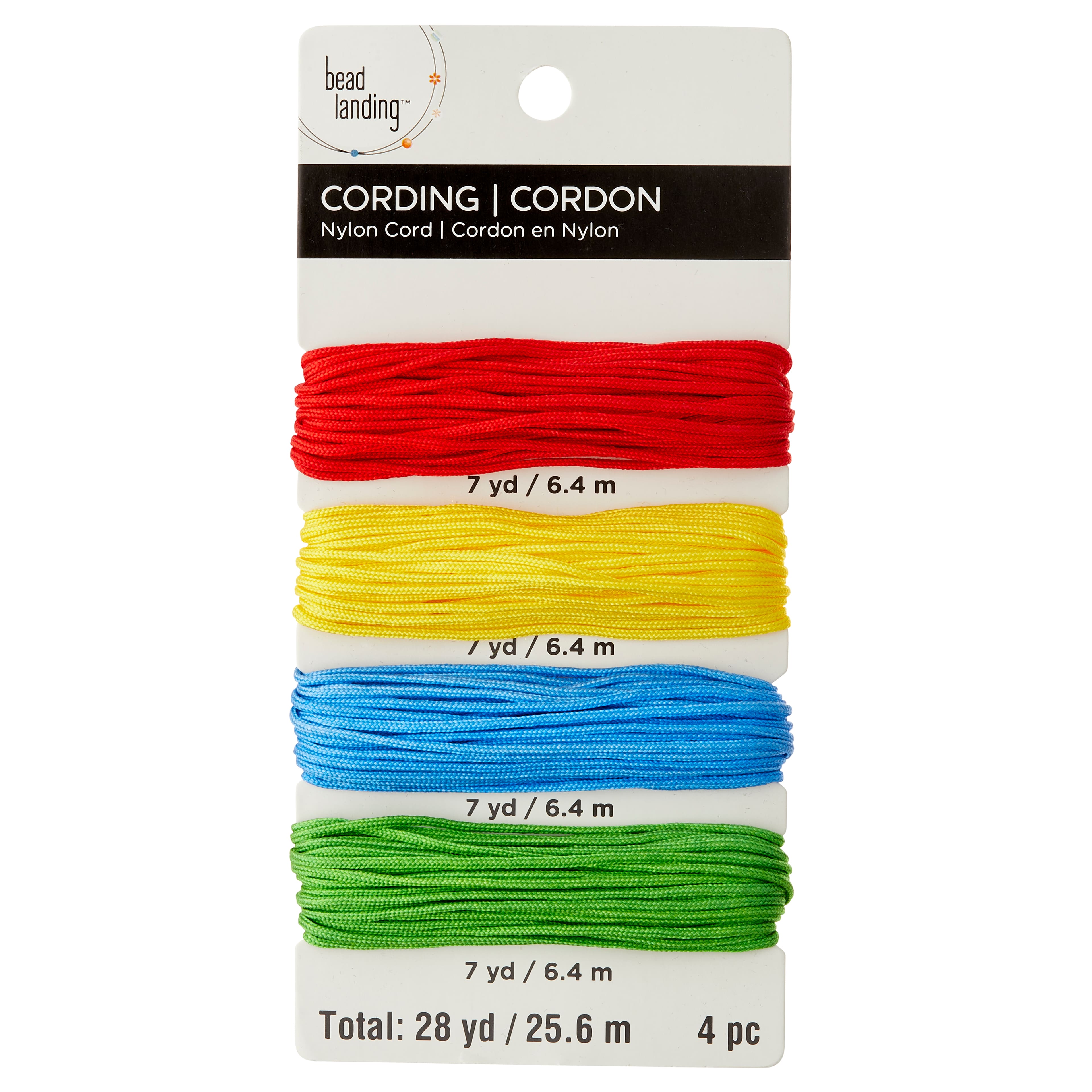 6 Packs: 4 ct. (24 total) 1.5mm Primary Colors Nylon Cording by Bead Landing™