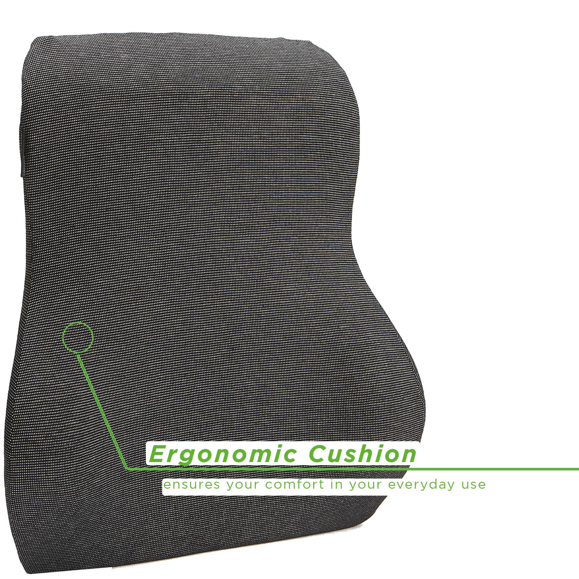 Mind Reader Black Vertical Posture Corrector Back Rest