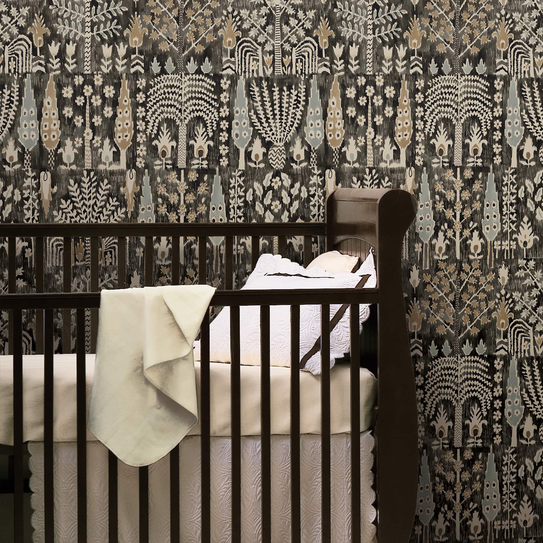 RoomMates Black Persian Ikat Peel & Stick Wallpaper