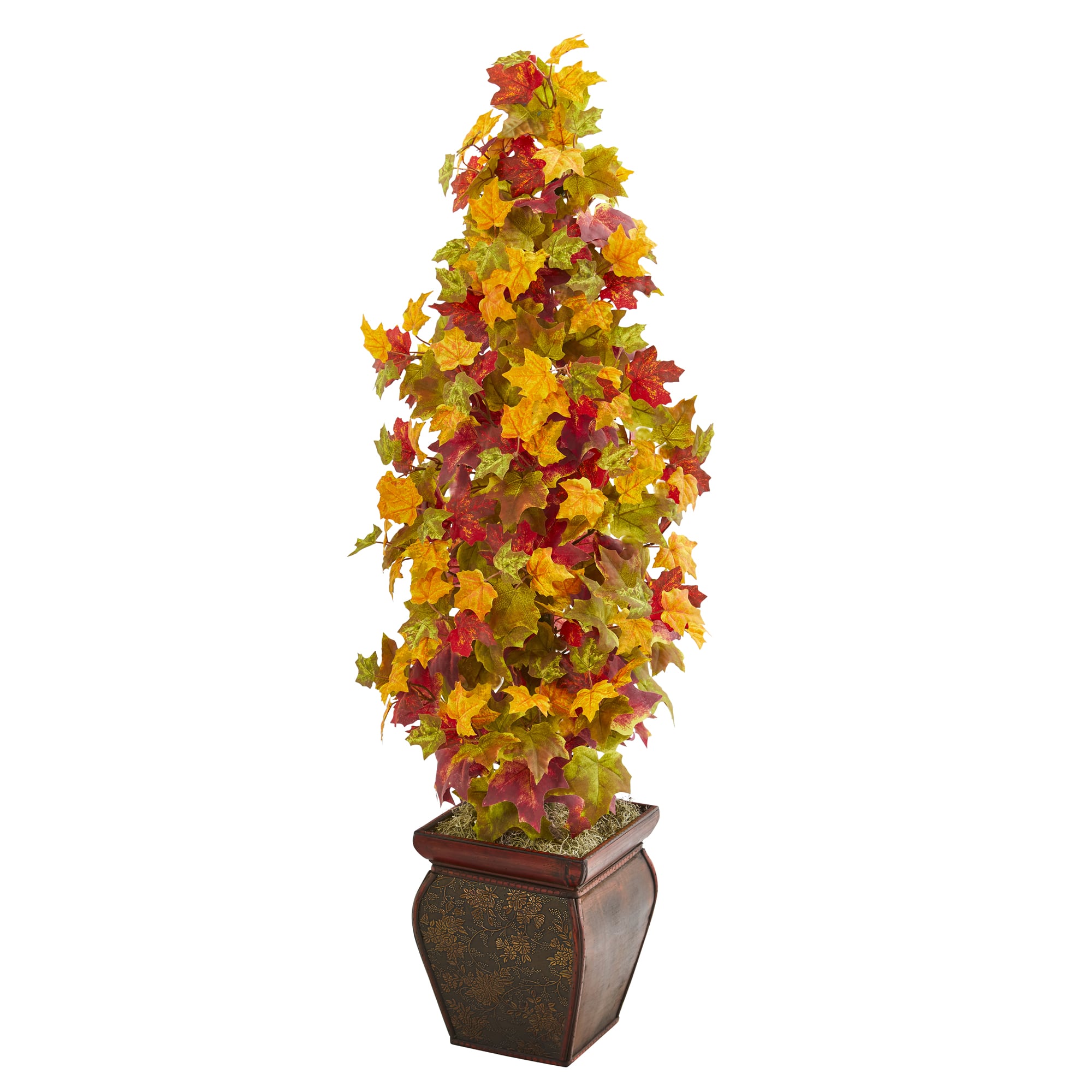 3ft. Autumn Maple Tree in Brown Decorative Planter