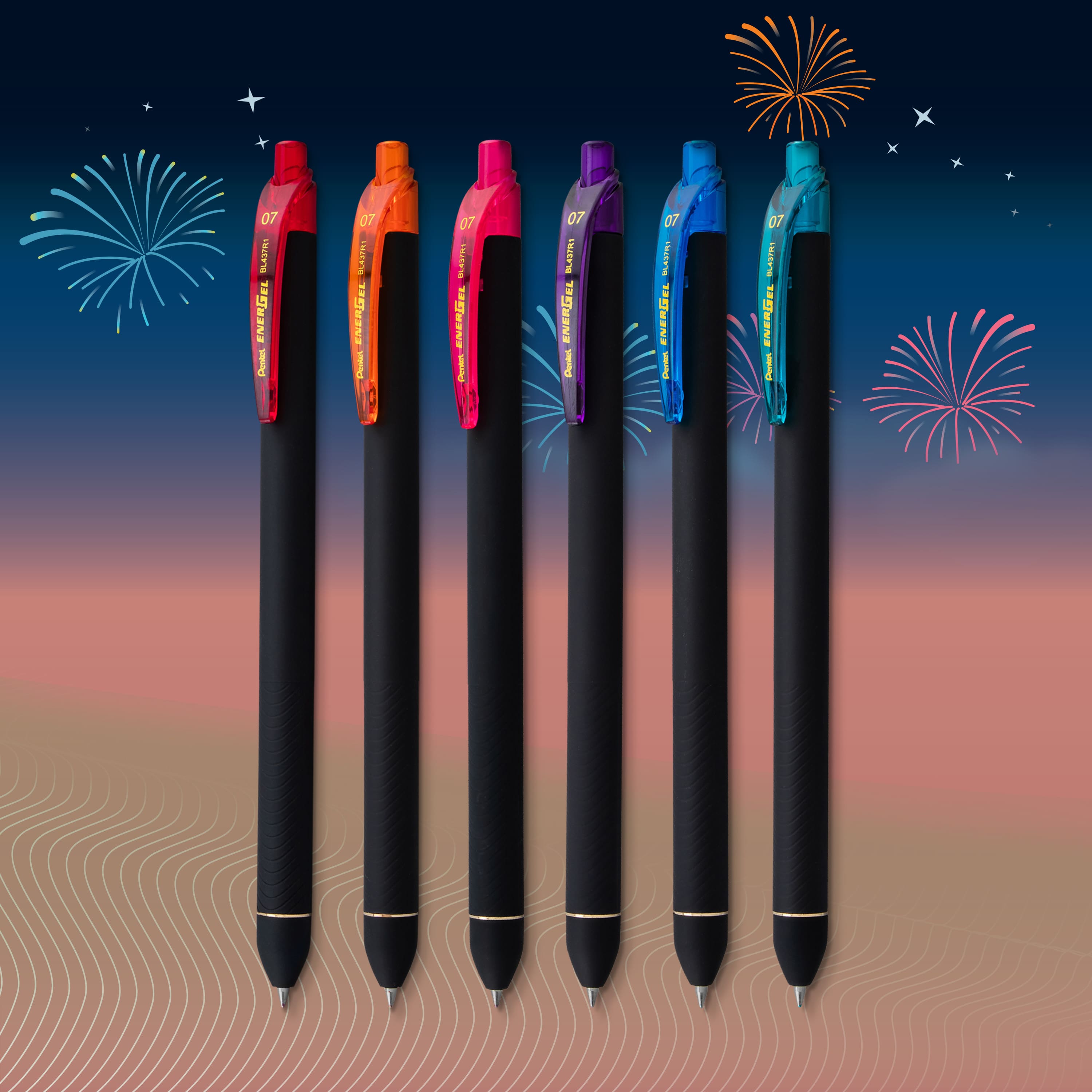 Pentel EnerGel® Kuro Shades of Joy 0.7mm Liquid Gel Pen Set