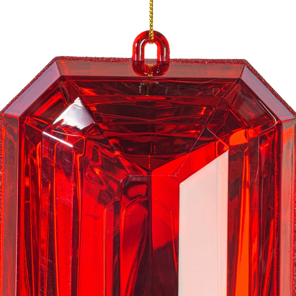 Vickerman 8" Rectangle Jewel Glitter Ornaments, 2ct.