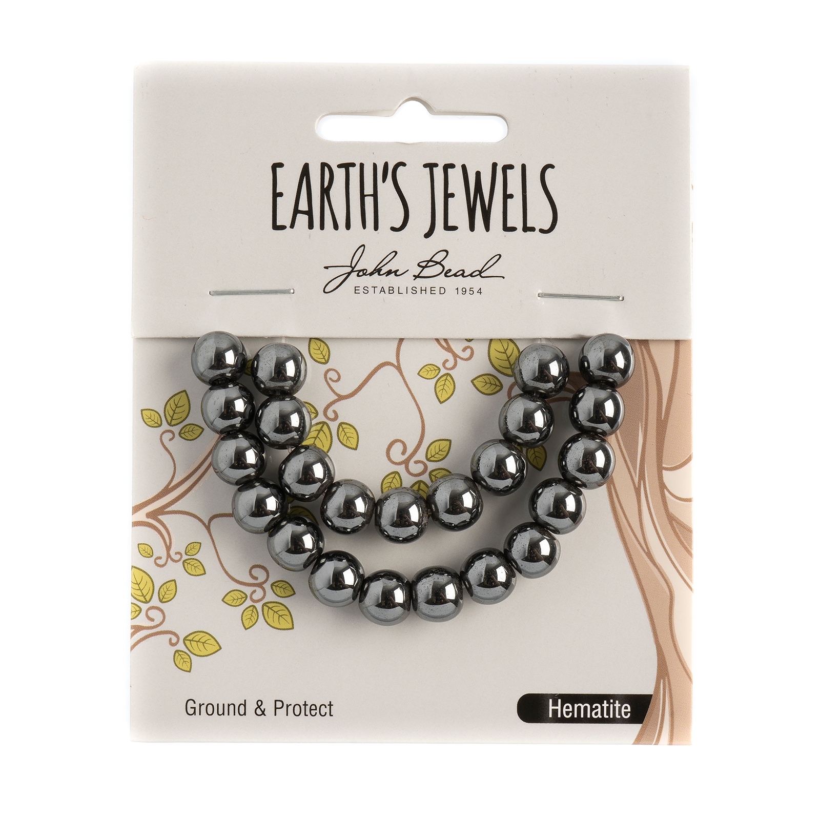 John Bead Earth's Jewels Natural Stone Round Beads, 8mm